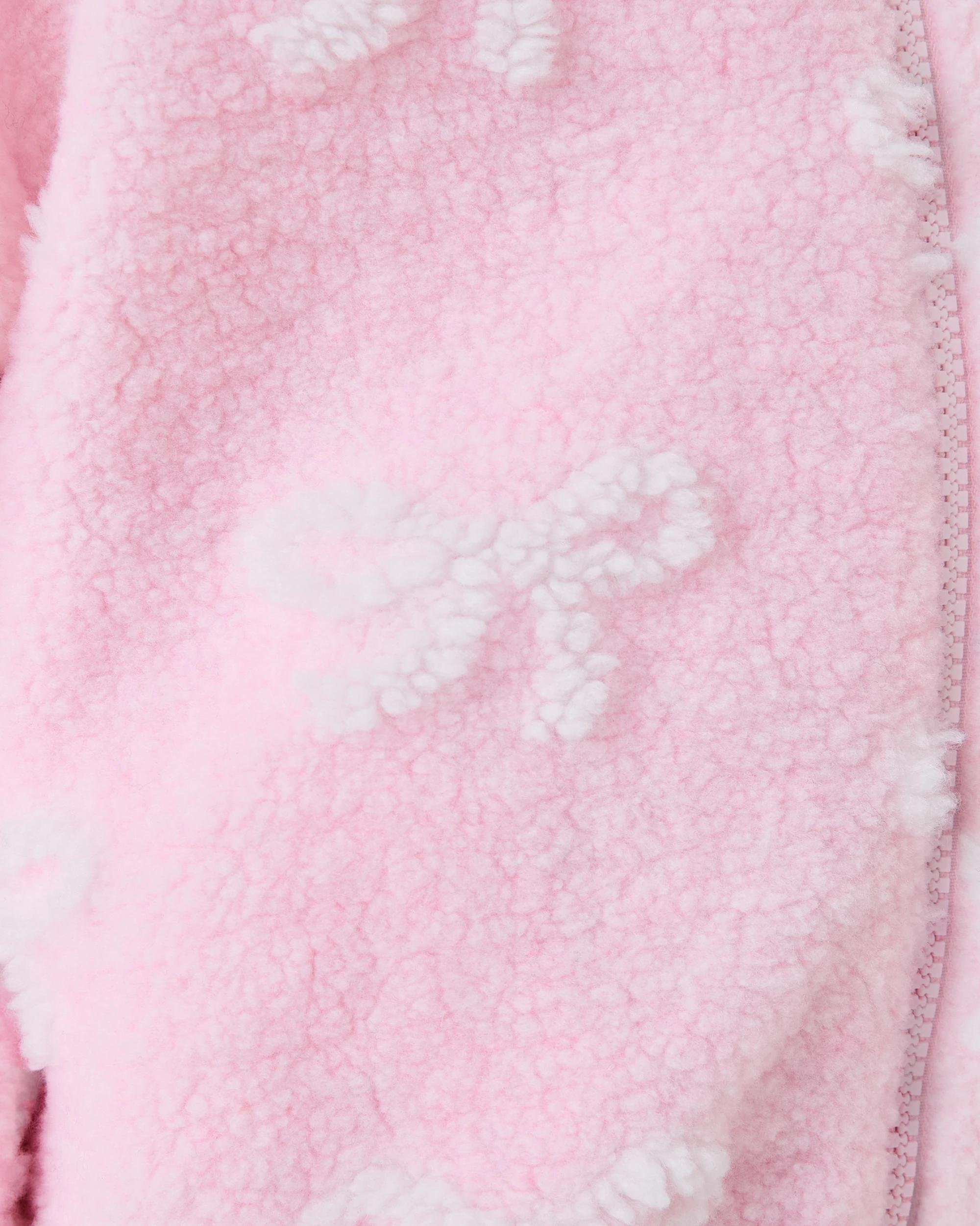 8 Sherpa Lined Zip Through Hoodie Pink Bow, 8 of 10