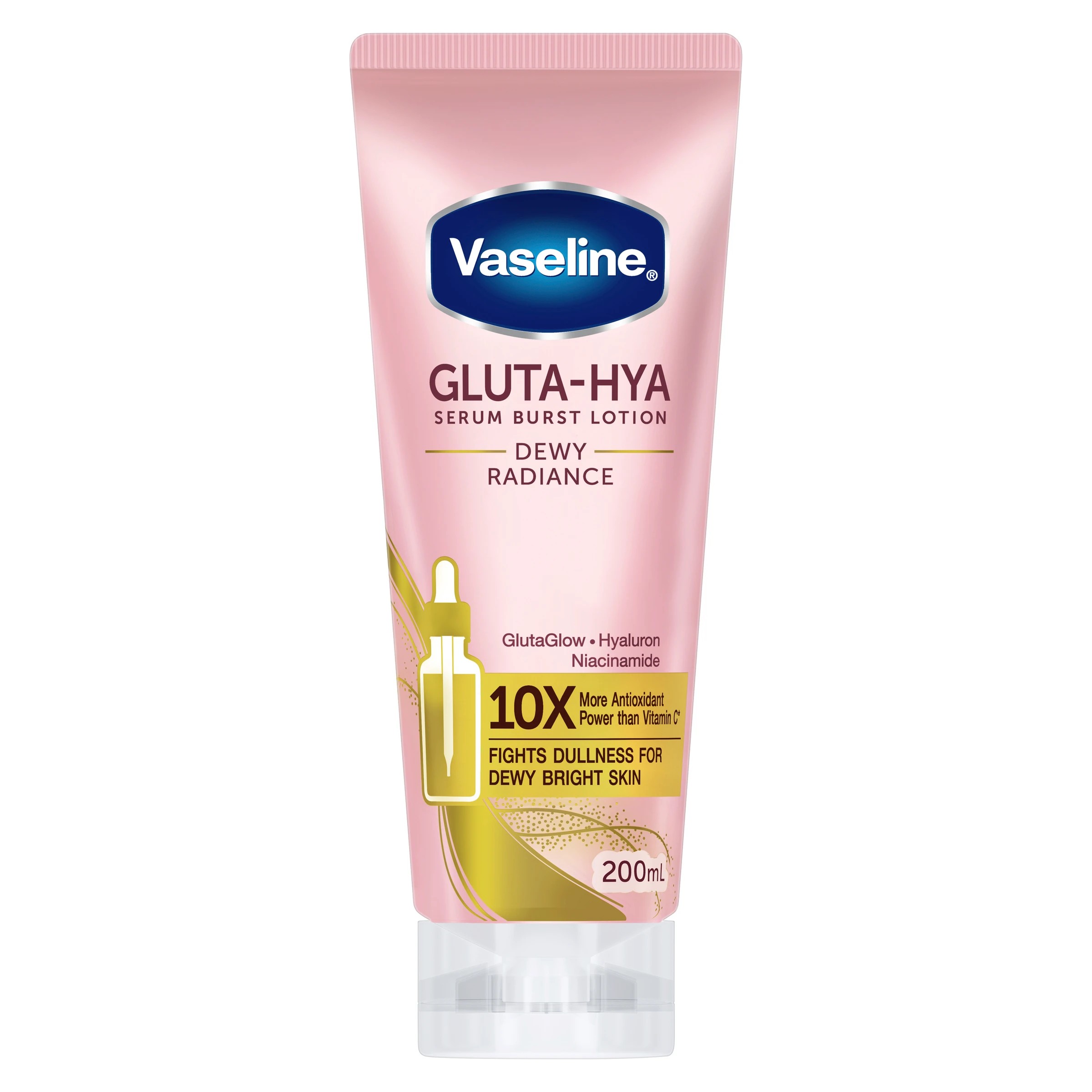 1 Vaseline Gluta-Hya Serum Burst Dewy Radiance Body Lotion 200ml, 1 of 8