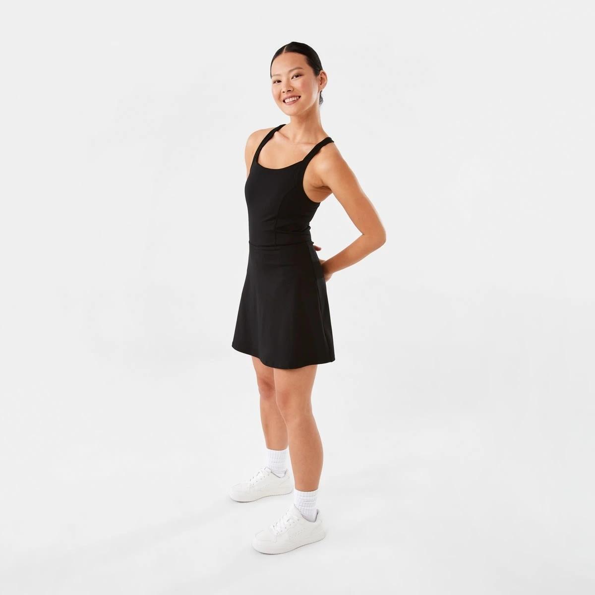 3 Active Womens Tennis Dress Black, 3 of 8