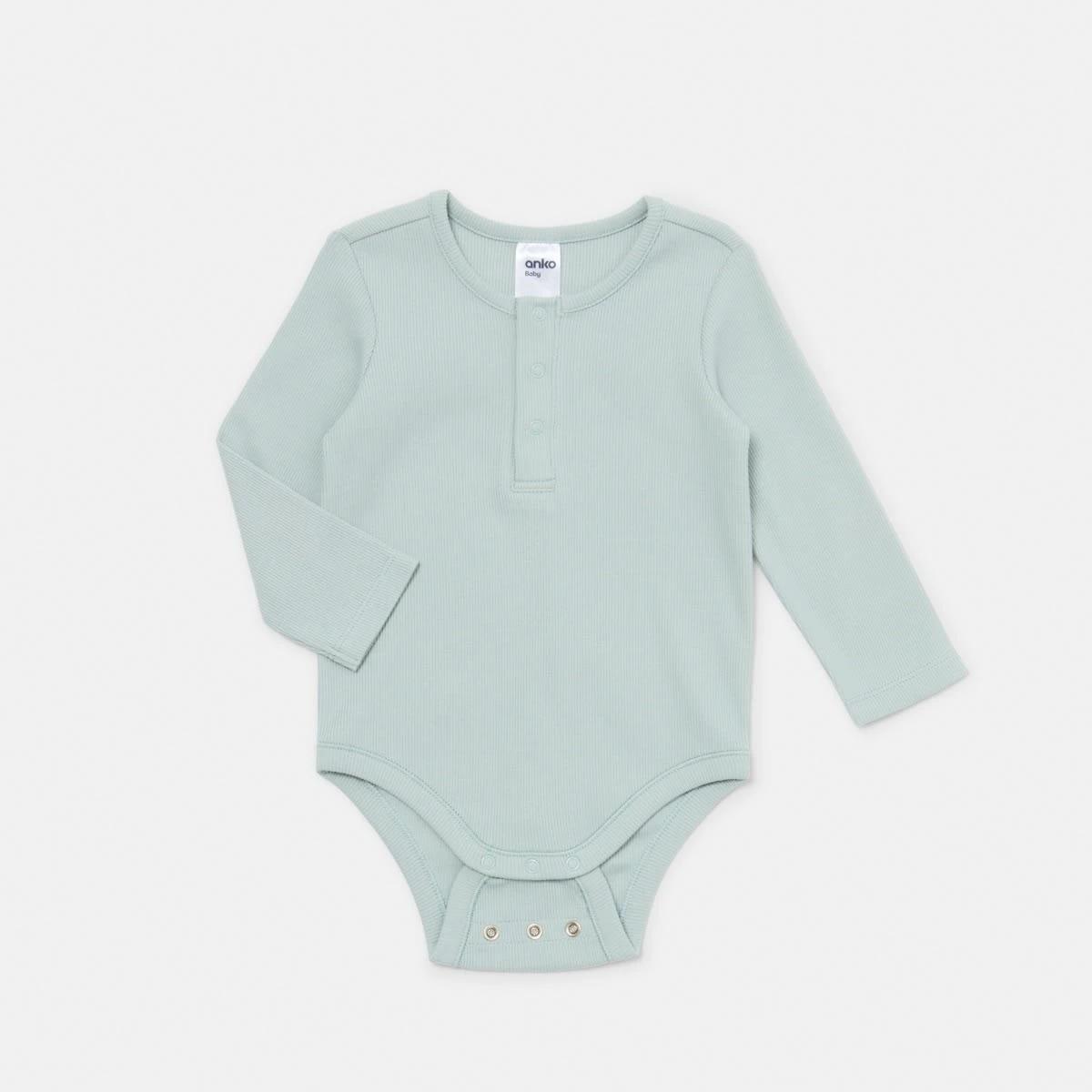 1 Henley Bodysuit Surf Green, 1 of 4
