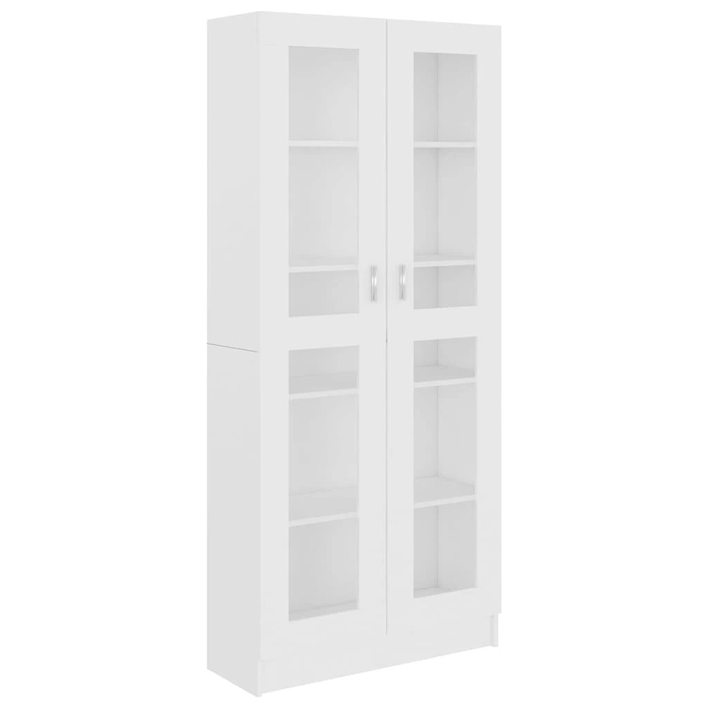 1 Vidaxl Vitrine Cabinet Engineered Wood - White, 1 of 9