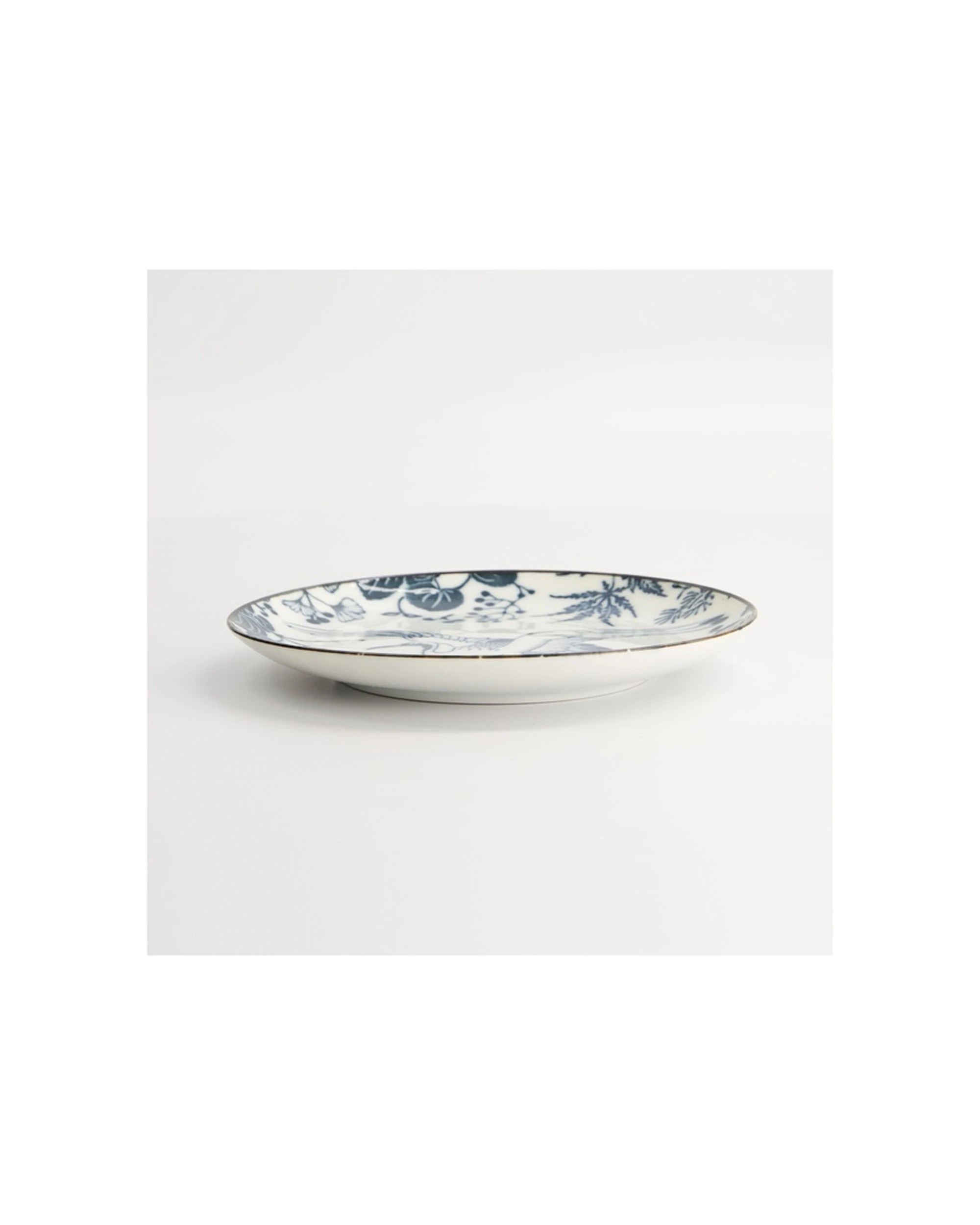 2 Tokyo Design Flora Japonica Plate 16cm Crane Porcelain Microwave Dishwasher Safe - White, 2 of 4
