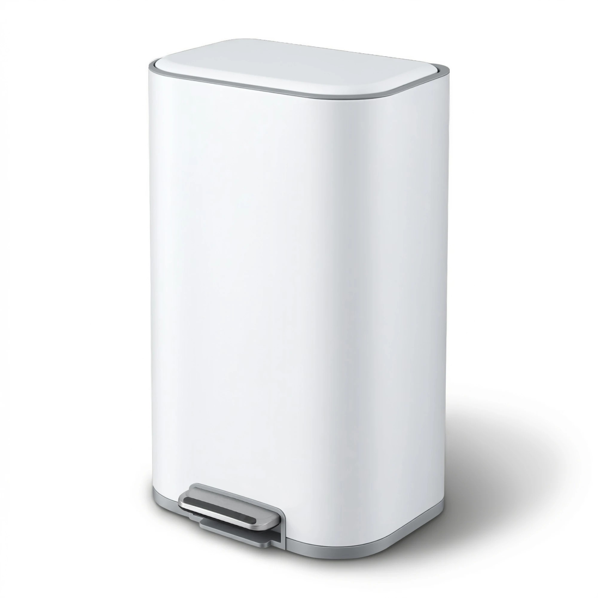 1 Cefito 40L Kitchen Trash Can Pedal Bin Rubbish Bin Steel Soft-Close Lid - White, 1 of 9