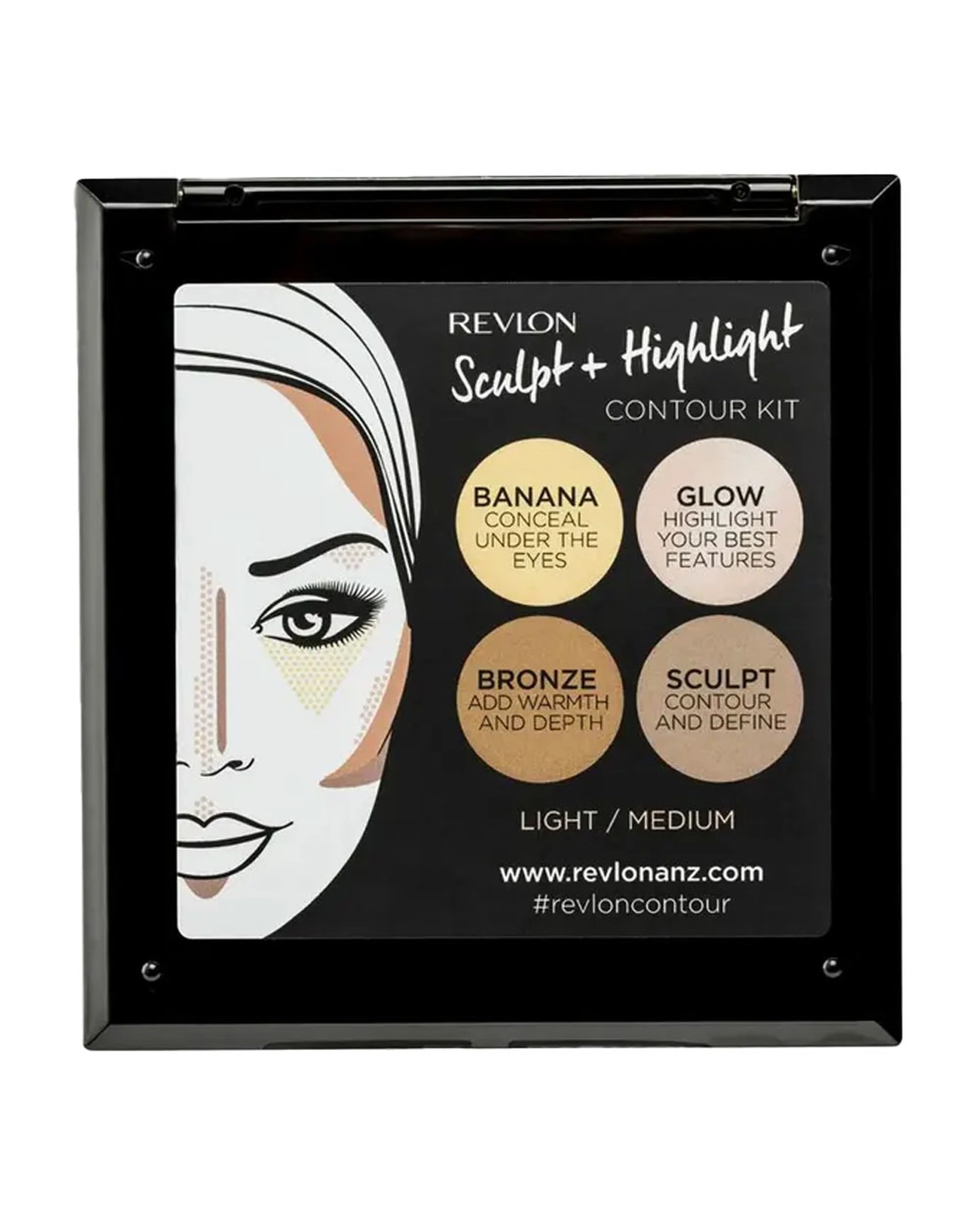 4 Revlon Sculpt + Highlight Contour Kit 10g - 001 Light/Medium - Beige, 4 of 4