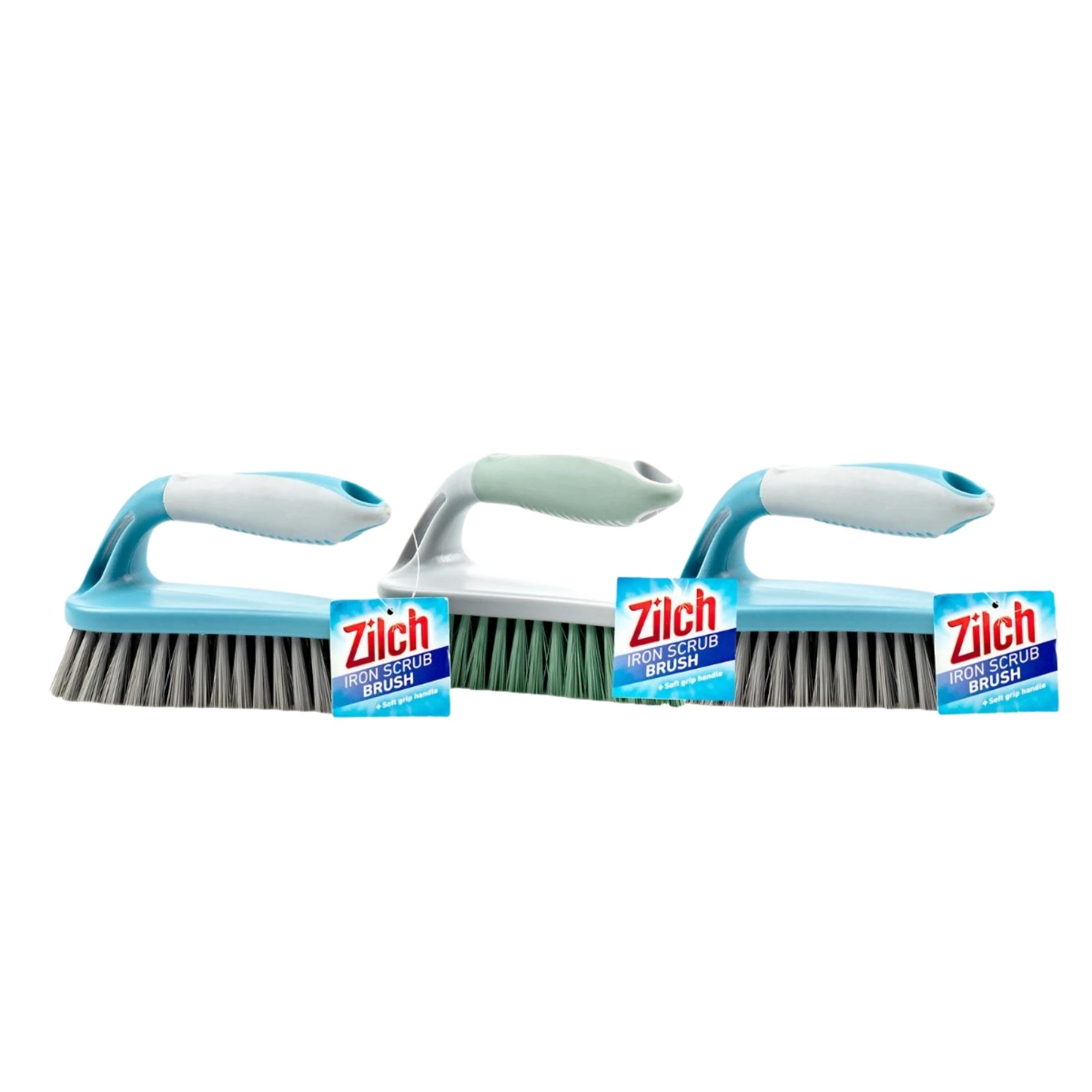 1 Zilch Brush Iron Scrub W Soft Handle 135G 15.3X9.5X6.5Cm Asst Colx3, 1 of 1