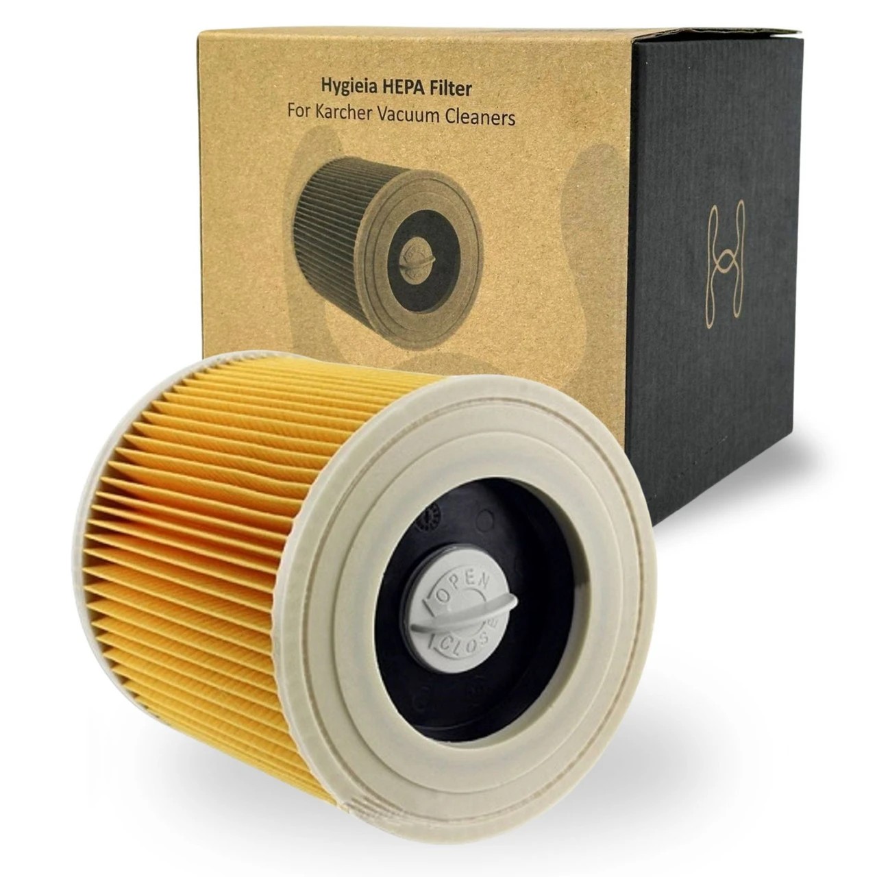 2 Hygieia HEPA Cartridge Filter For Karcher WD2200-WD3800 & A1000-A2901 Vacuum Cleaners - Orange, 2 of 5