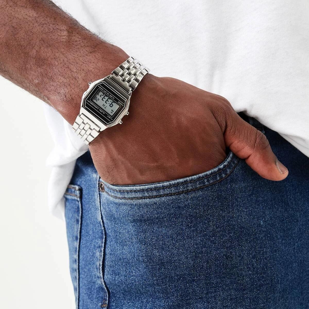 4 Square Metal Watch SILVER, 4 of 6