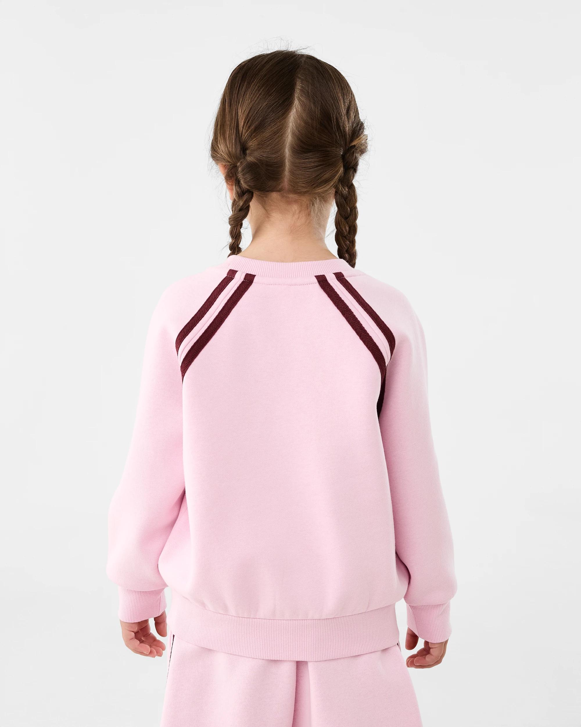 2 Raglan Sport Crew Neck Sweatshirt Pink Ball, 2 of 8