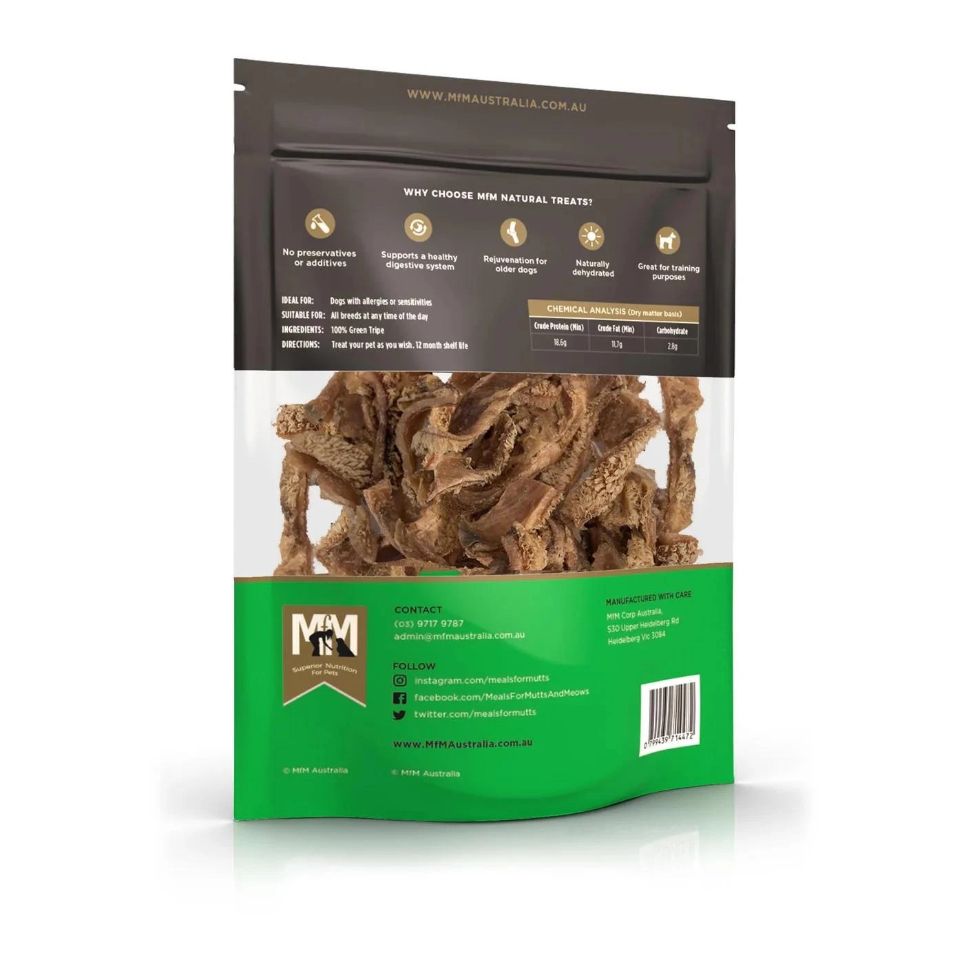 2 MFM Dogs Green Tripe Naturally Nutrient Rich Treats 200g, 2 of 2