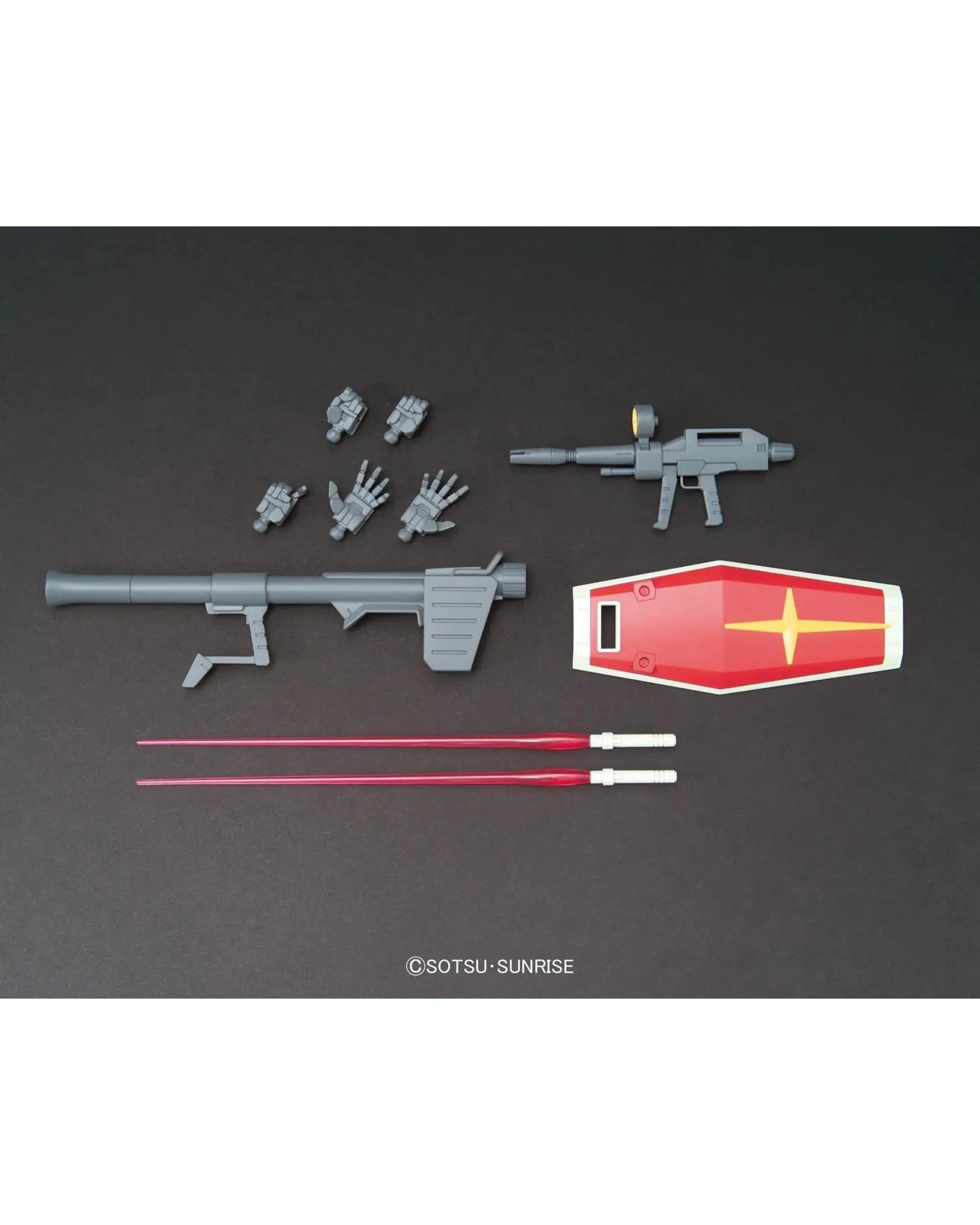 9 Bandai Gundam HGUC RX-78-2 Gundam 1/144 Scale Model Kit, 9 of 10