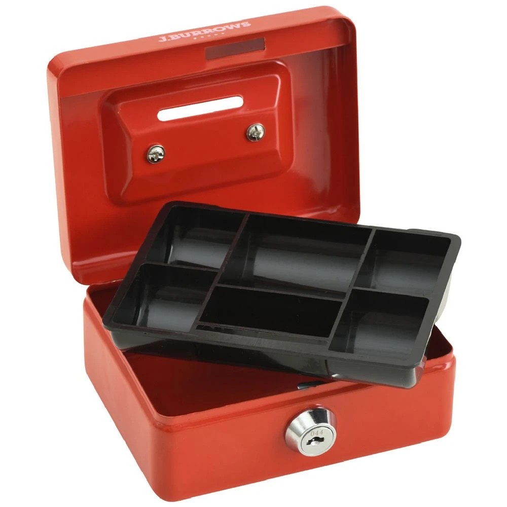 1 J.Burrows Mini Cash Box Red, 1 of 4