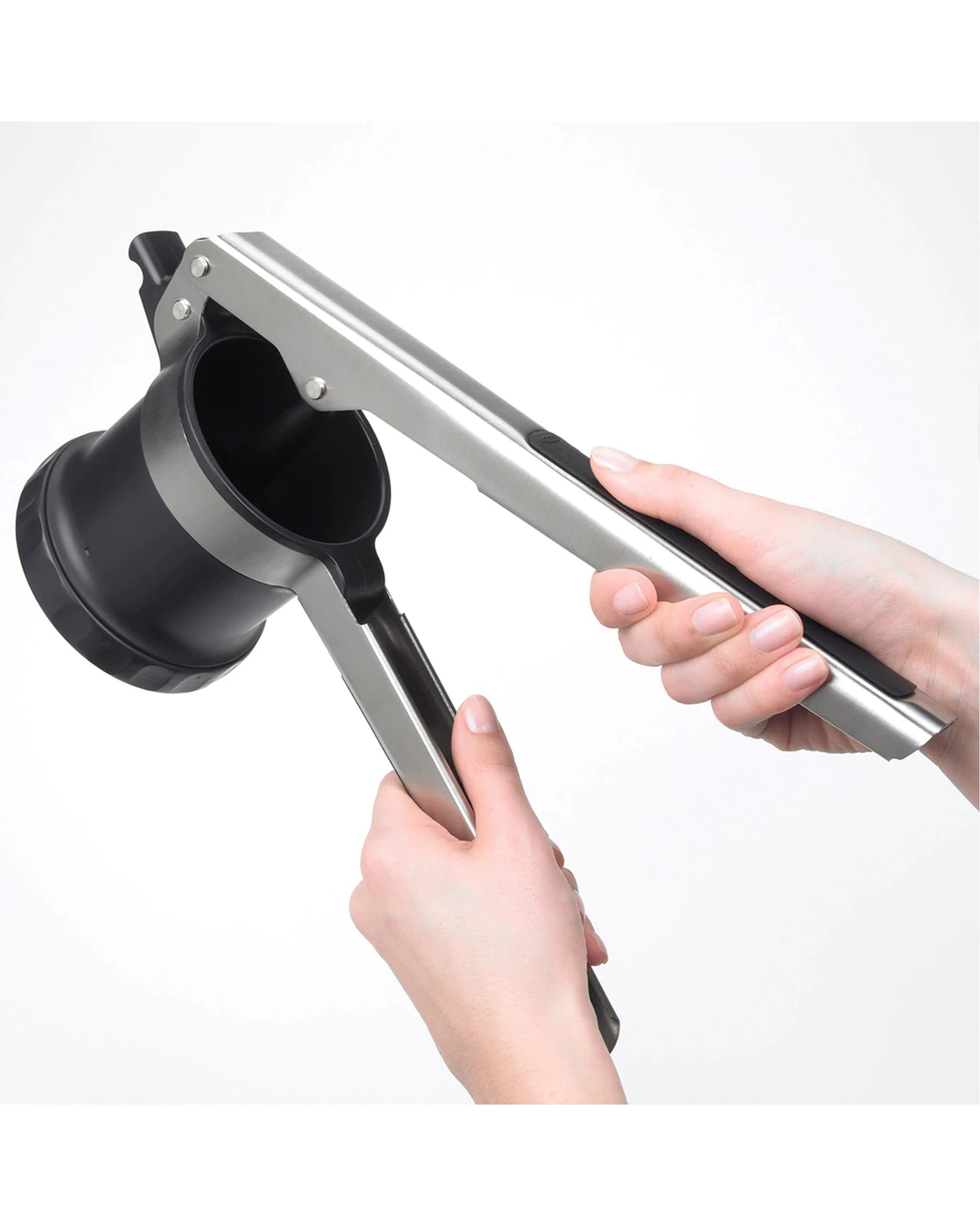 4 Oxo Good Grips 3 In 1 Potato Ricer Stainless Steel Disk Adjustable Puree - Silver, 4 of 6