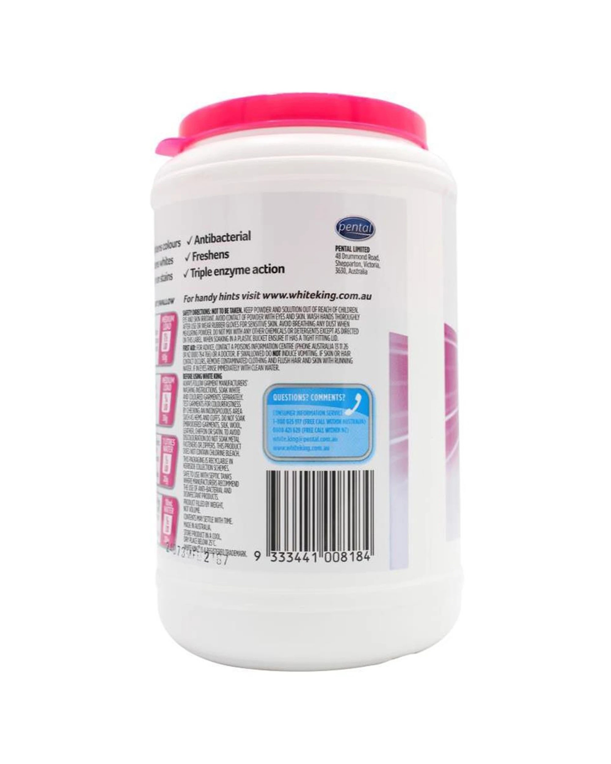 4 White King 6PK Fabric Stain Remover Oxy Powder Regular Safe On Colours 1kg - Multi, 4 of 5