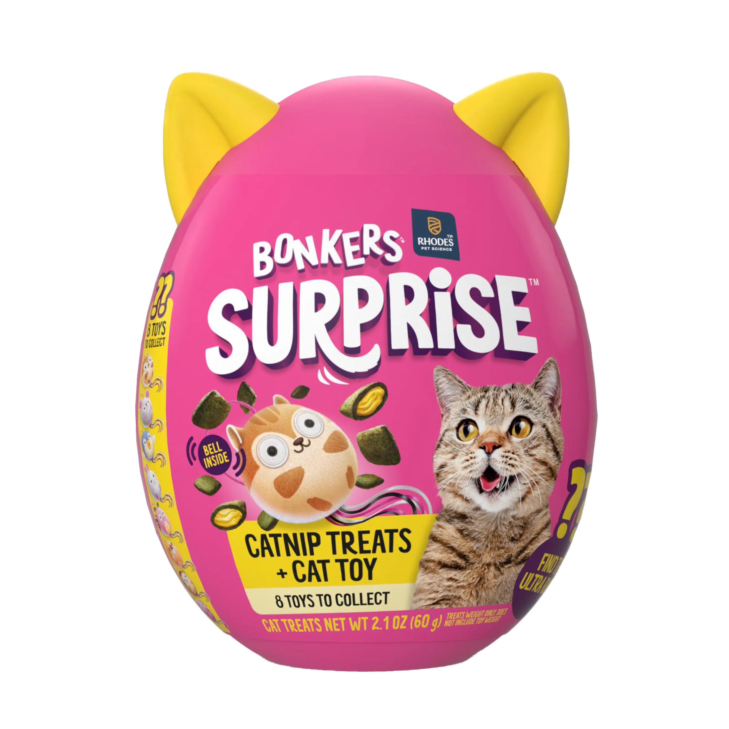 1 BONKERS Surprise Catnip Flavor Cat Treats with Blind Box Cat Toy, 1 of 10