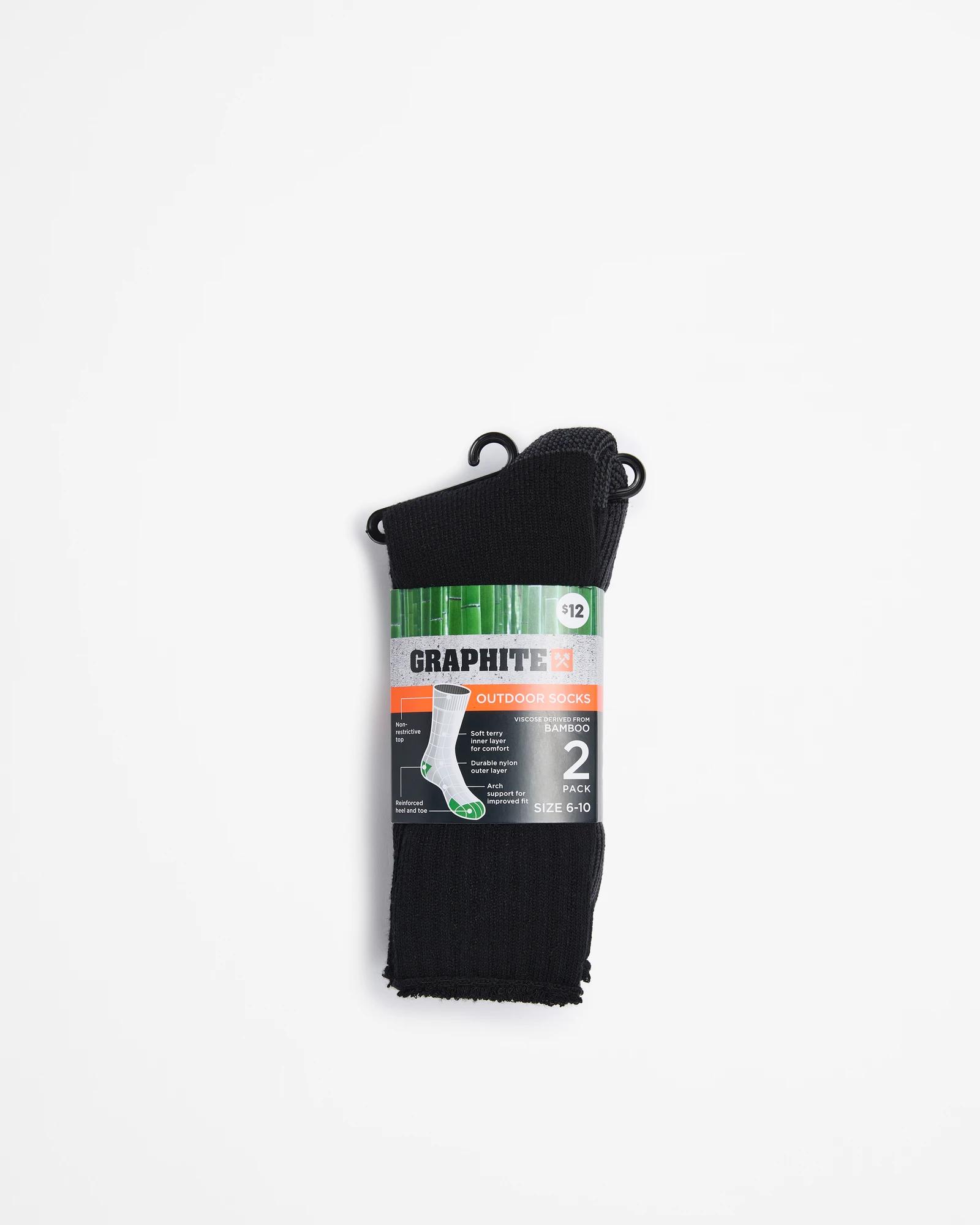 3 Graphite Bamboo 2 Pack Socks BLACK, 3 of 3