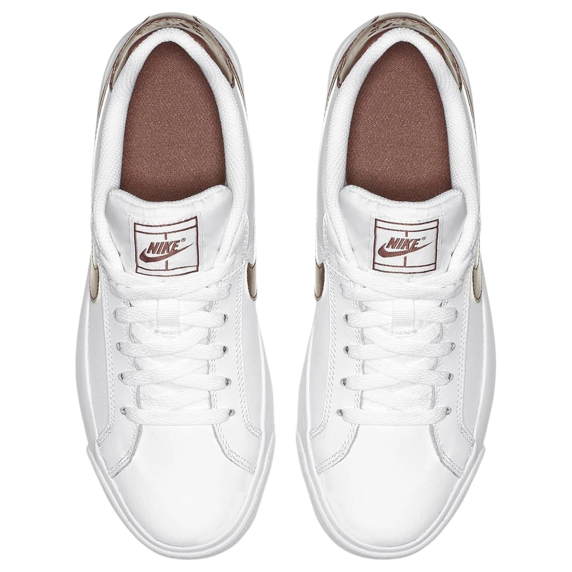 6 Nike Womens Court Royale AC Athletic Shoes WHITE/MAUVE, 6 of 6