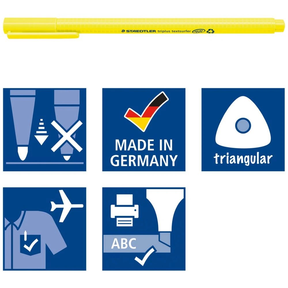 6 Staedtler Triplus Highlighter Assorted 4 Pack, 6 of 10