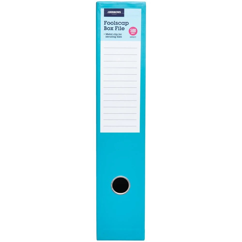 2 J.Burrows Foolscap Box File Teal, 2 of 4