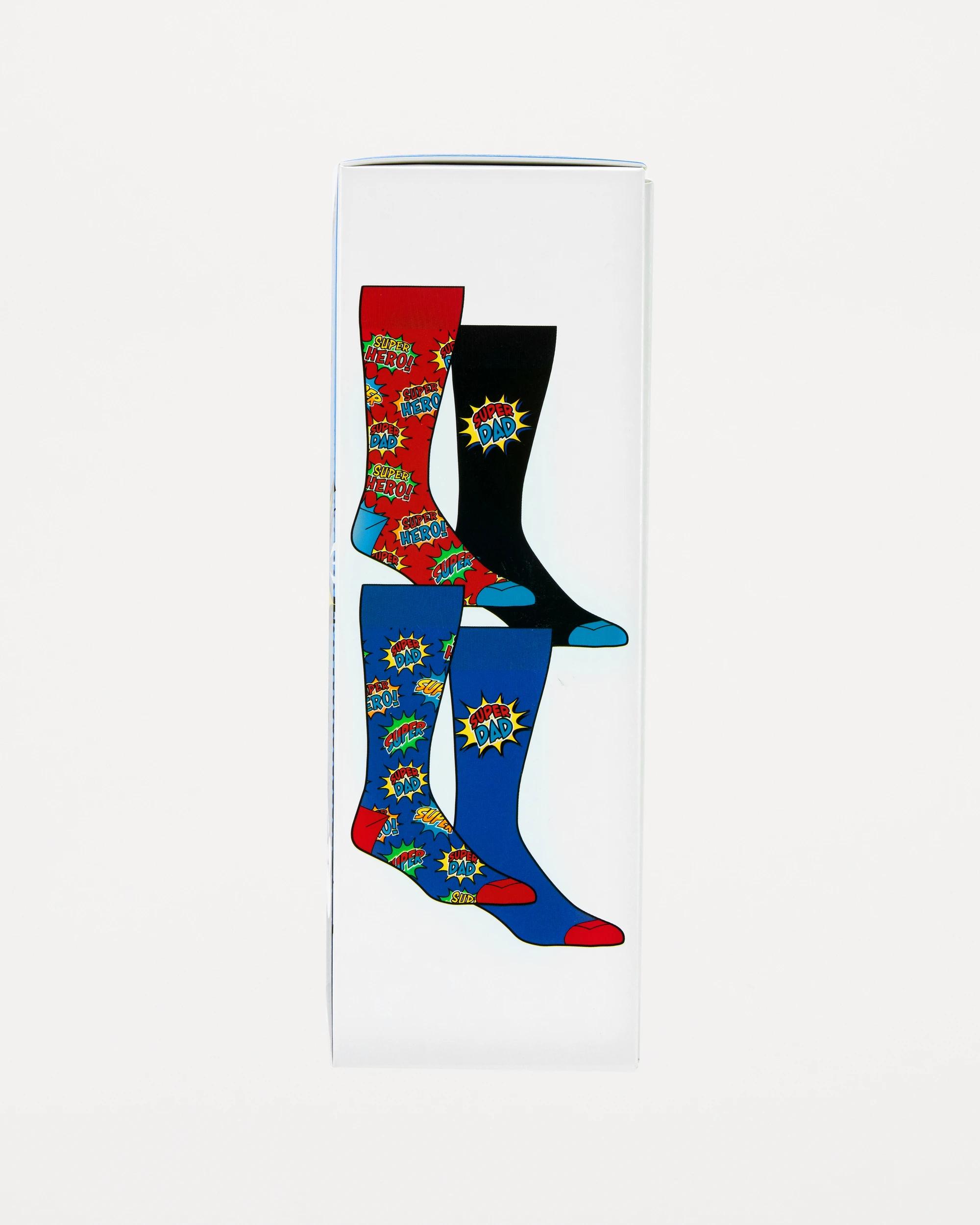 4 4 Pack Novelty Socks Super Dad, 4 of 4
