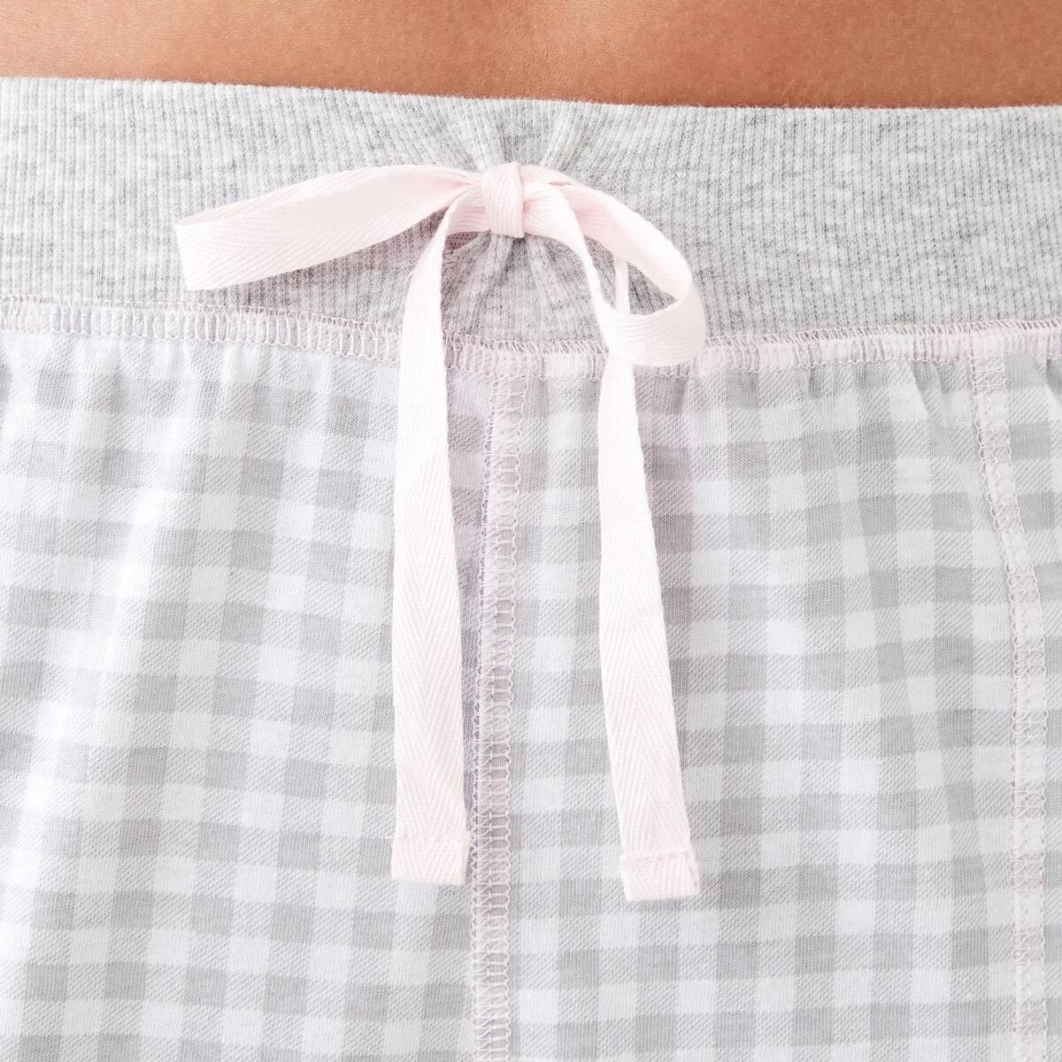 4 Printed Knit Cuffed Pants Gin Chk Mc, 4 of 5