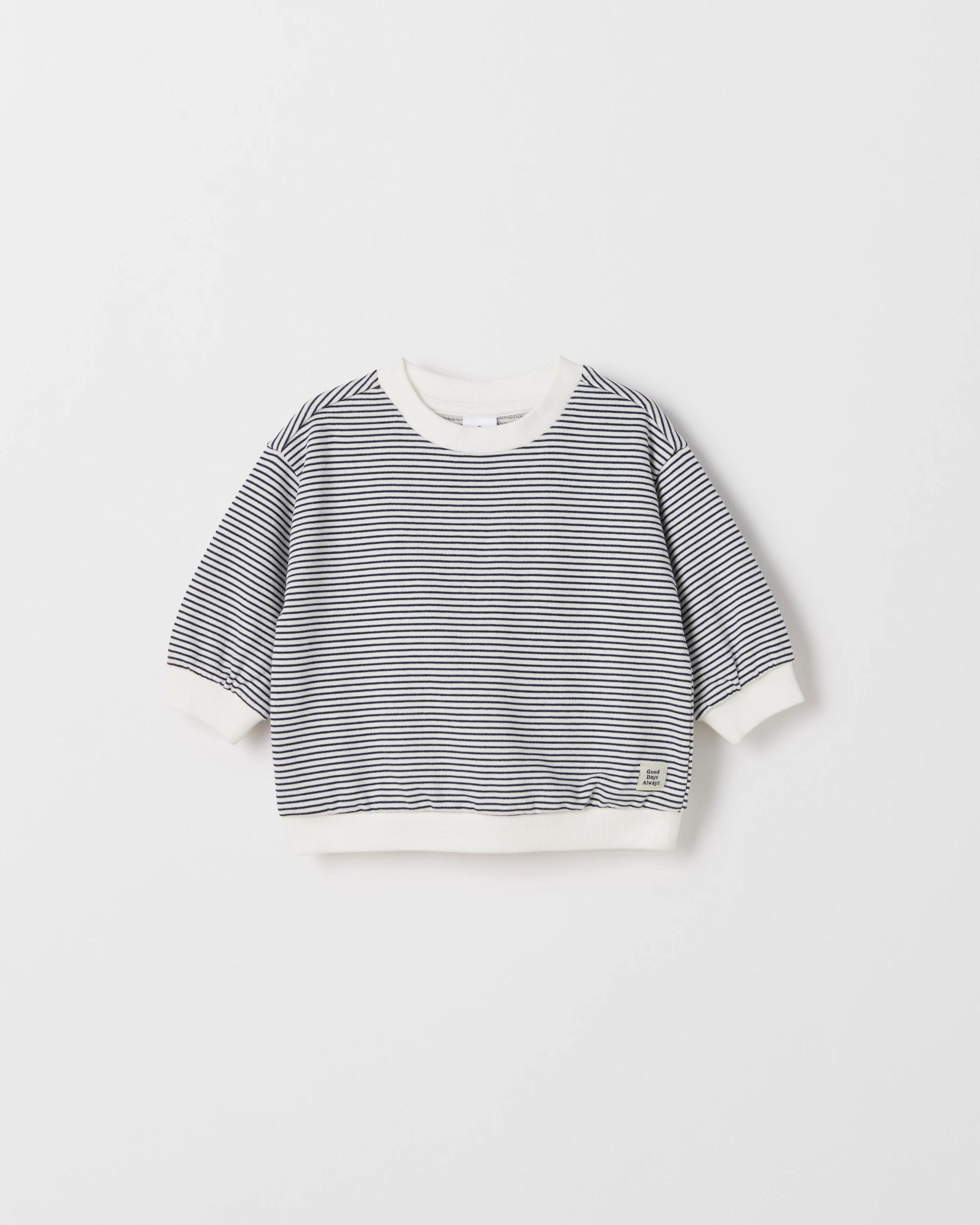 4 Target Baby Organic Cotton Striped Jumper BLACK/GARDENIA, 4 of 5