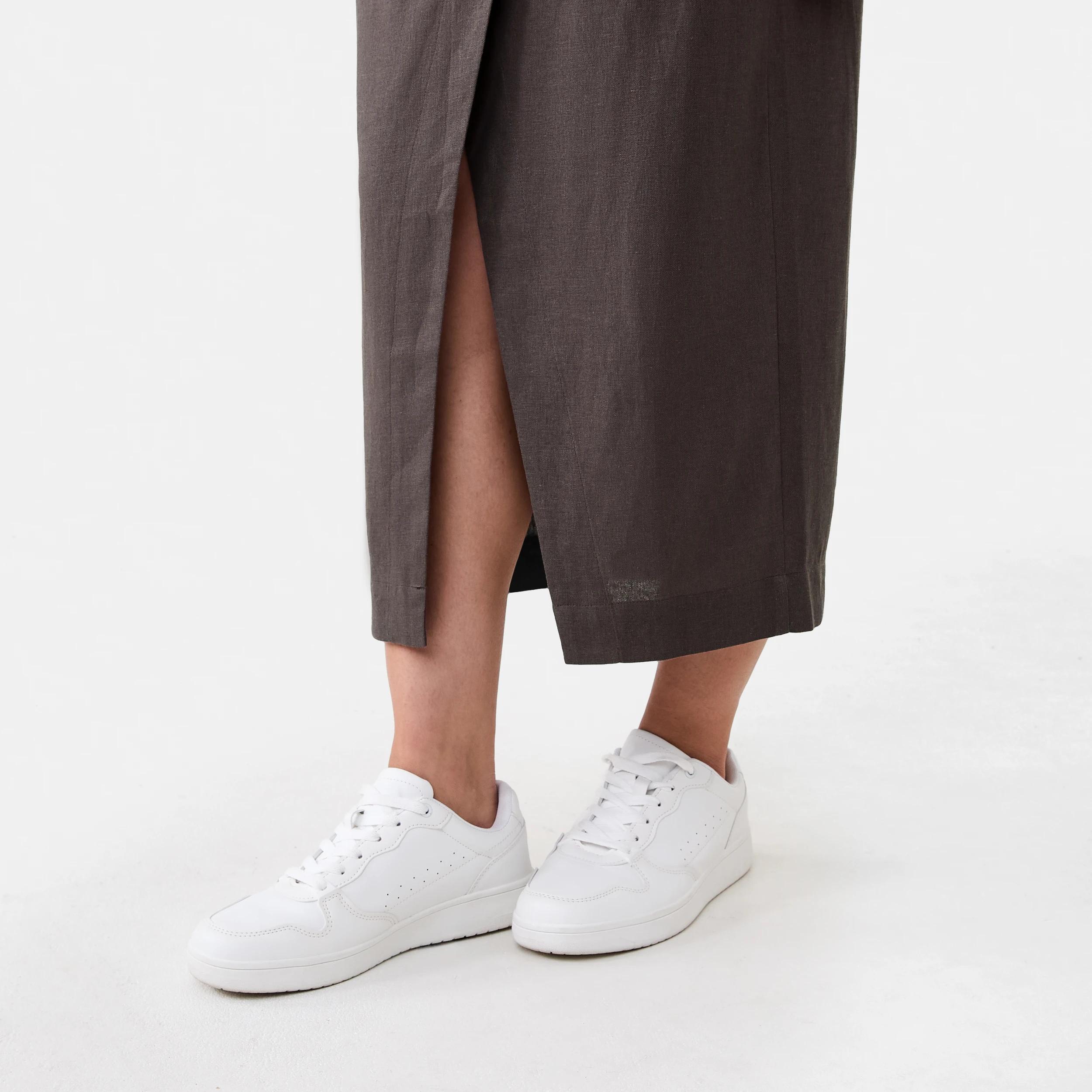 5 Button Asymmetrical Skirt DARK ESPRESSO, 5 of 5