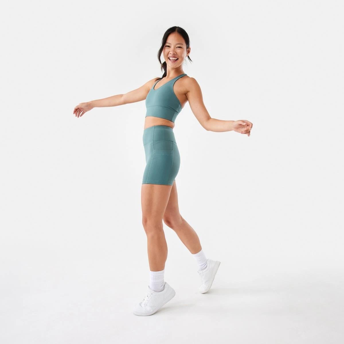3 Active Womens Pocket Ultra Soft Shorts Petrol, 3 of 6