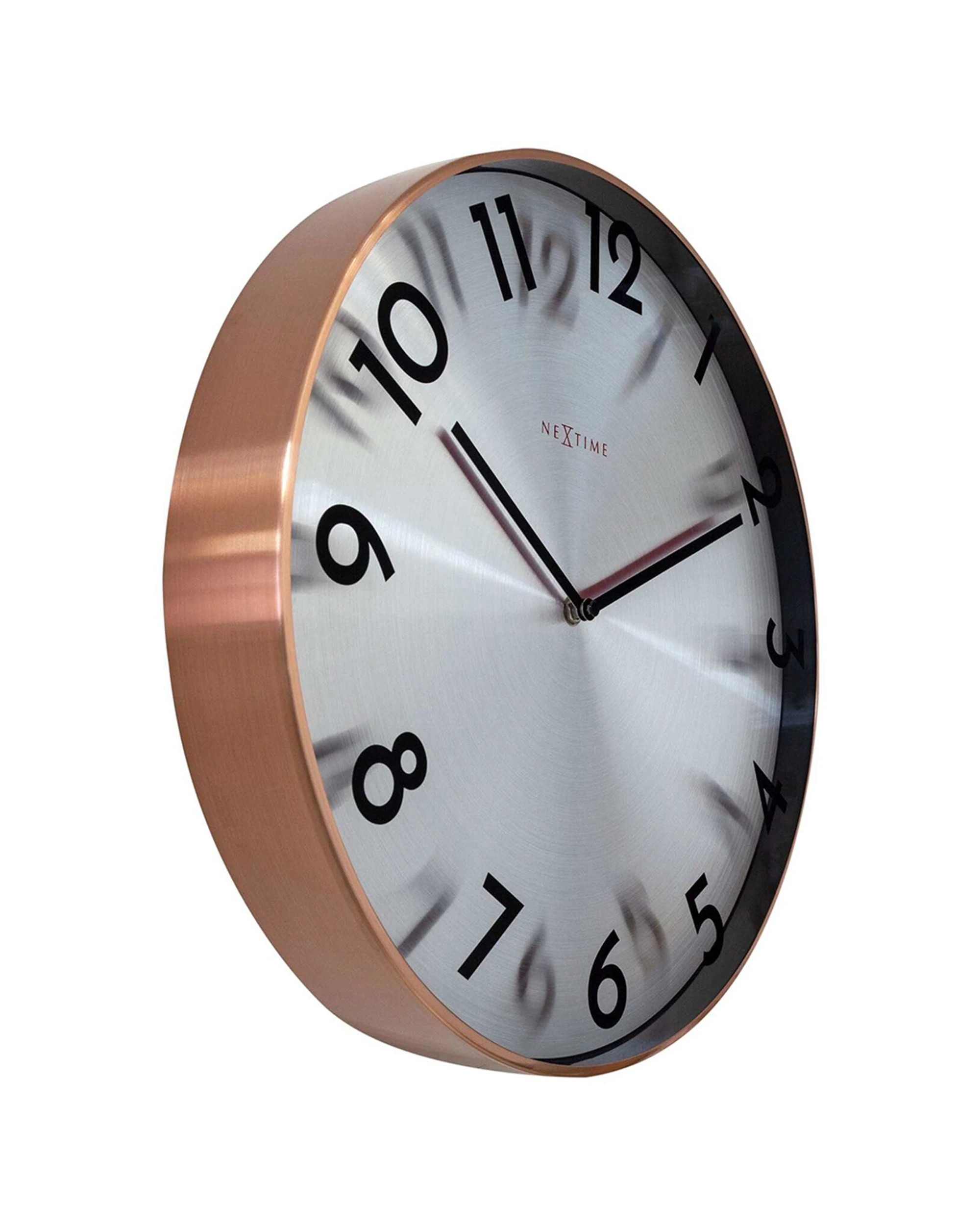 2 NeXtime Reflection Wall Clock Silent Sweep Metal Case 40cm - Metallic, 2 of 5