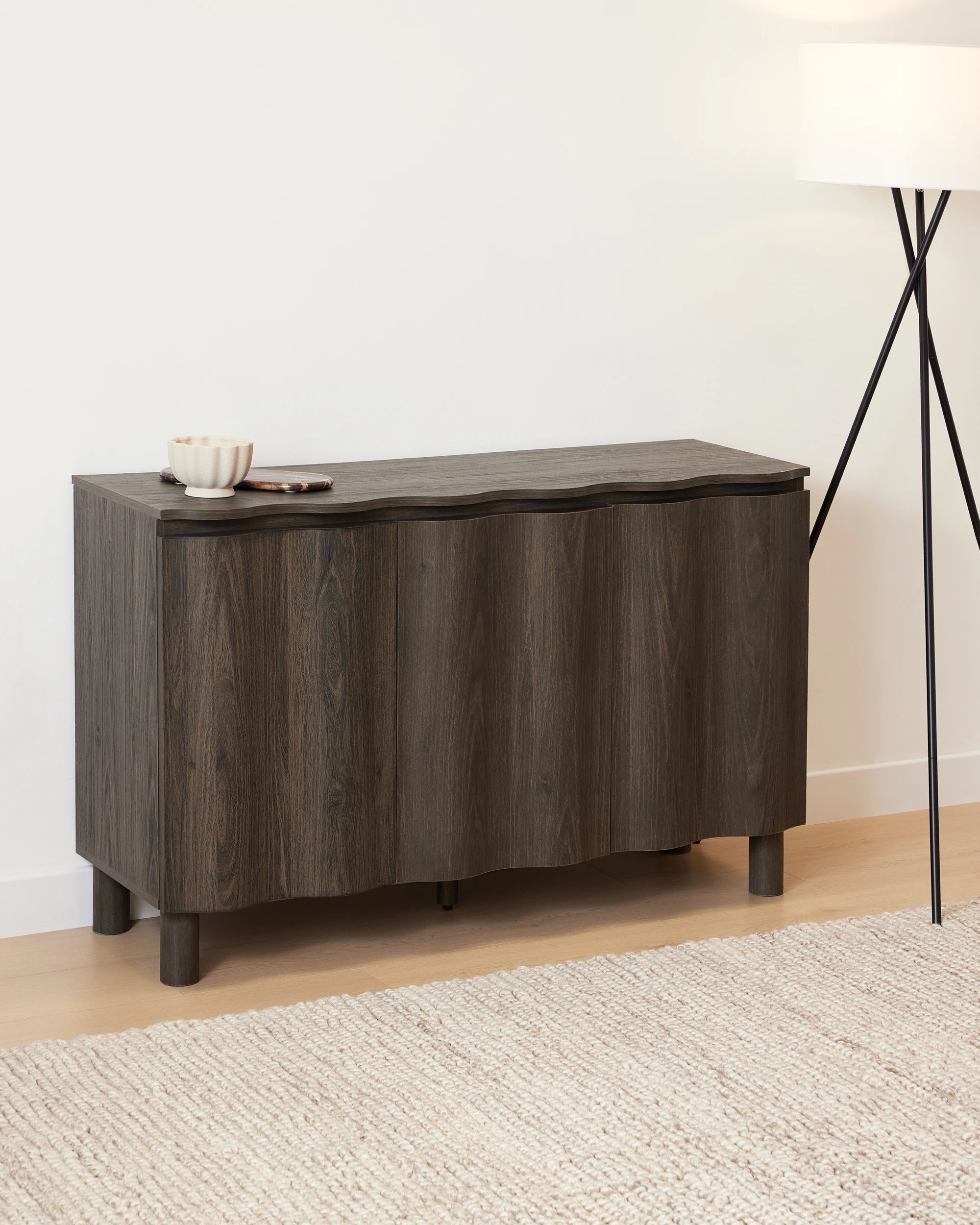 1 Ripple 3 Door Sideboard - Walnut, 1 of 9