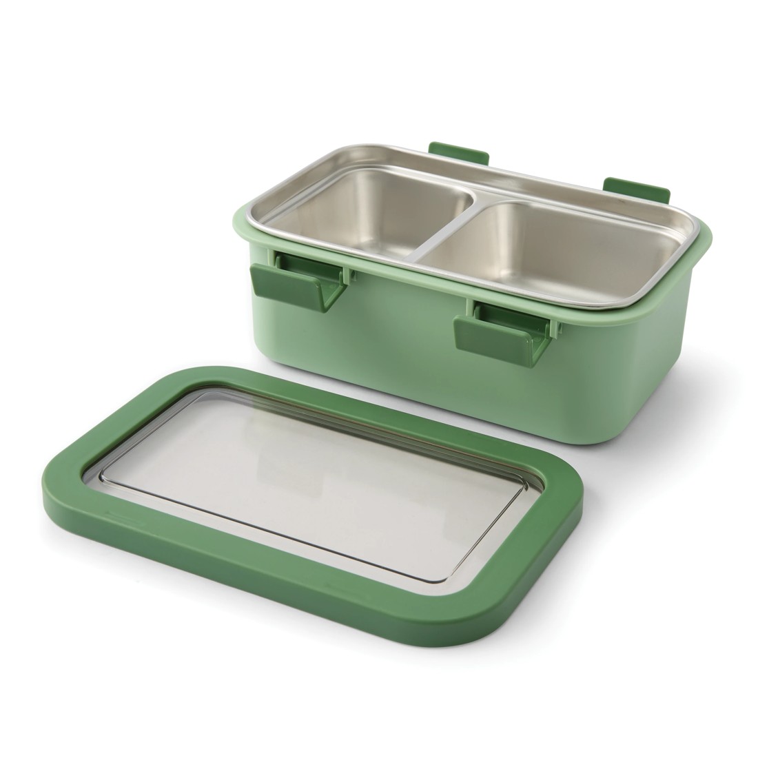 4 550ml Green Stainless Steel Lunch Box, 4 of 10