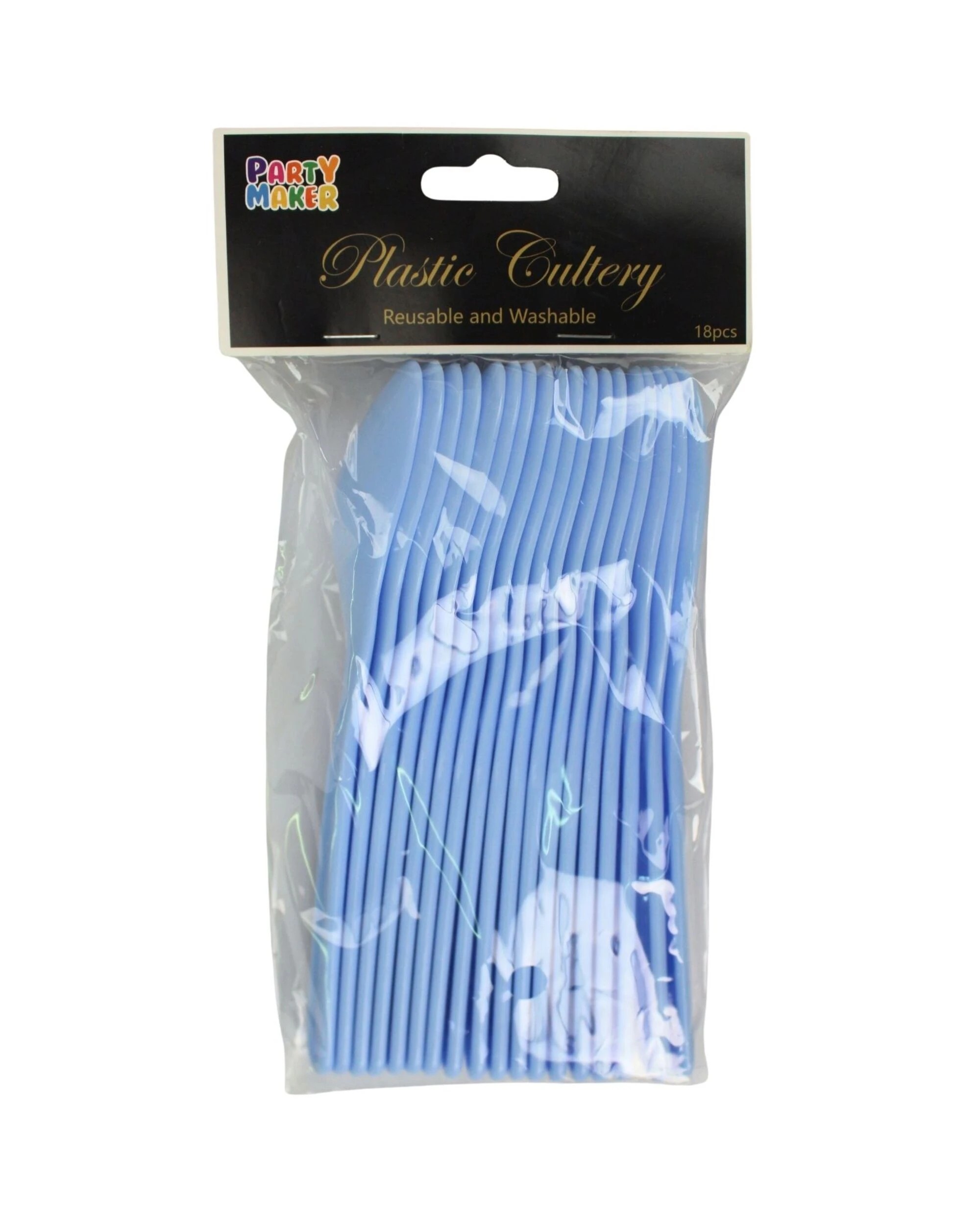 3 Party Maker Baby Reusable Plastic Spoons Pack of 18 - Blue, 3 of 4