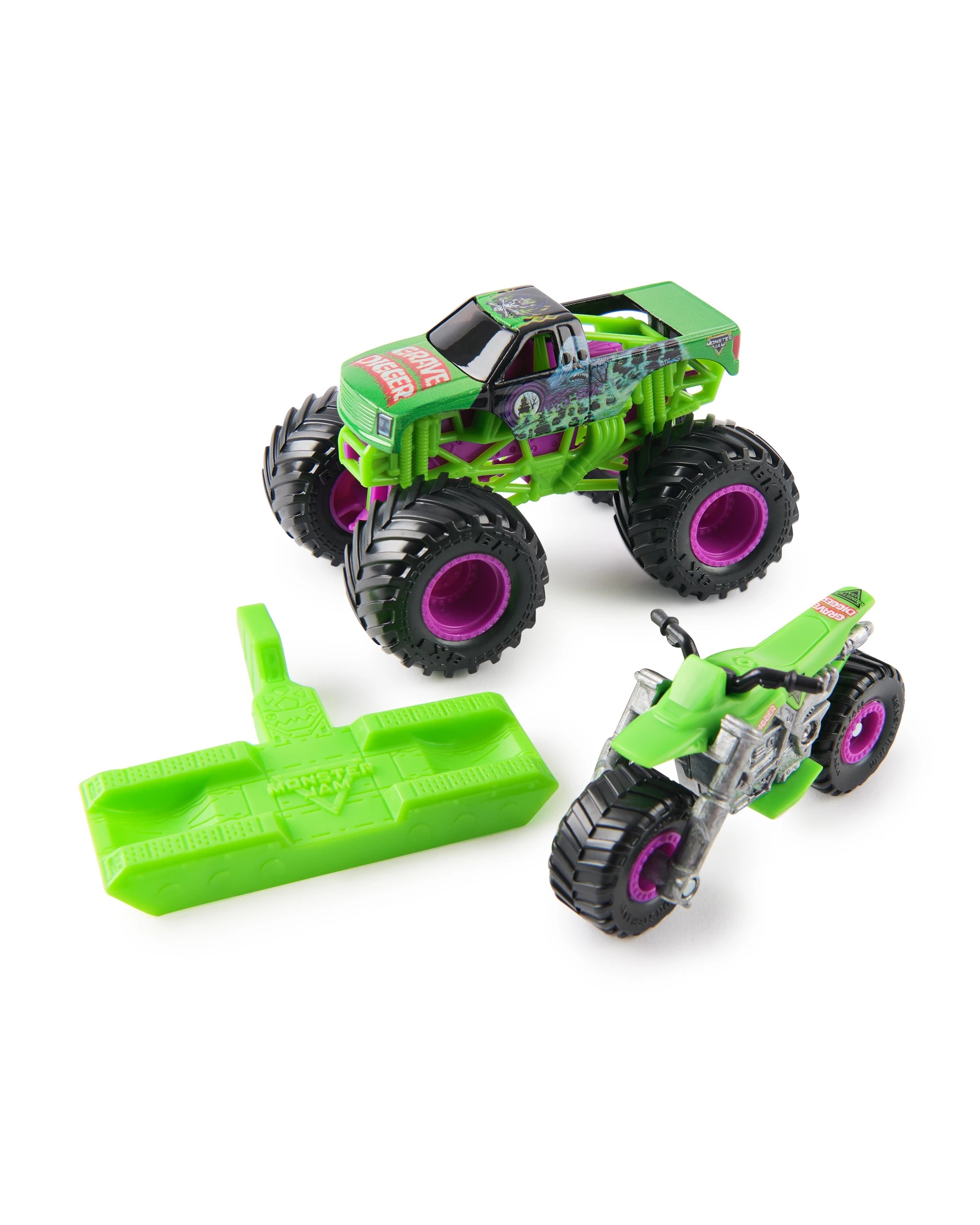 4 Monster Jam 1:64 Scale Truck and Bike Set - Assorted, 4 of 8