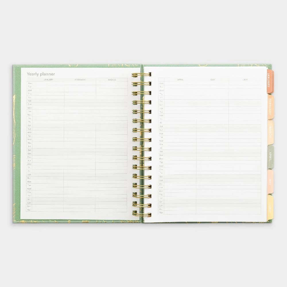 3 Otto 18 Month Undated Planner Gold Flowers, 3 of 8