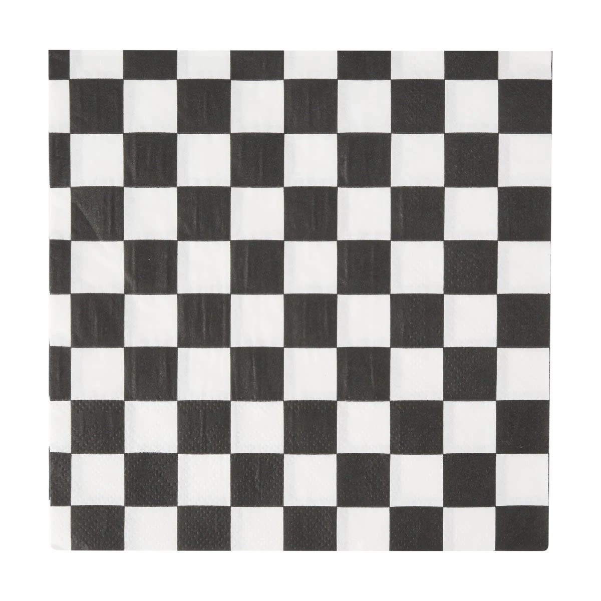 1 20 Piece Black and White Checkered Paper Napkins, 1 of 4