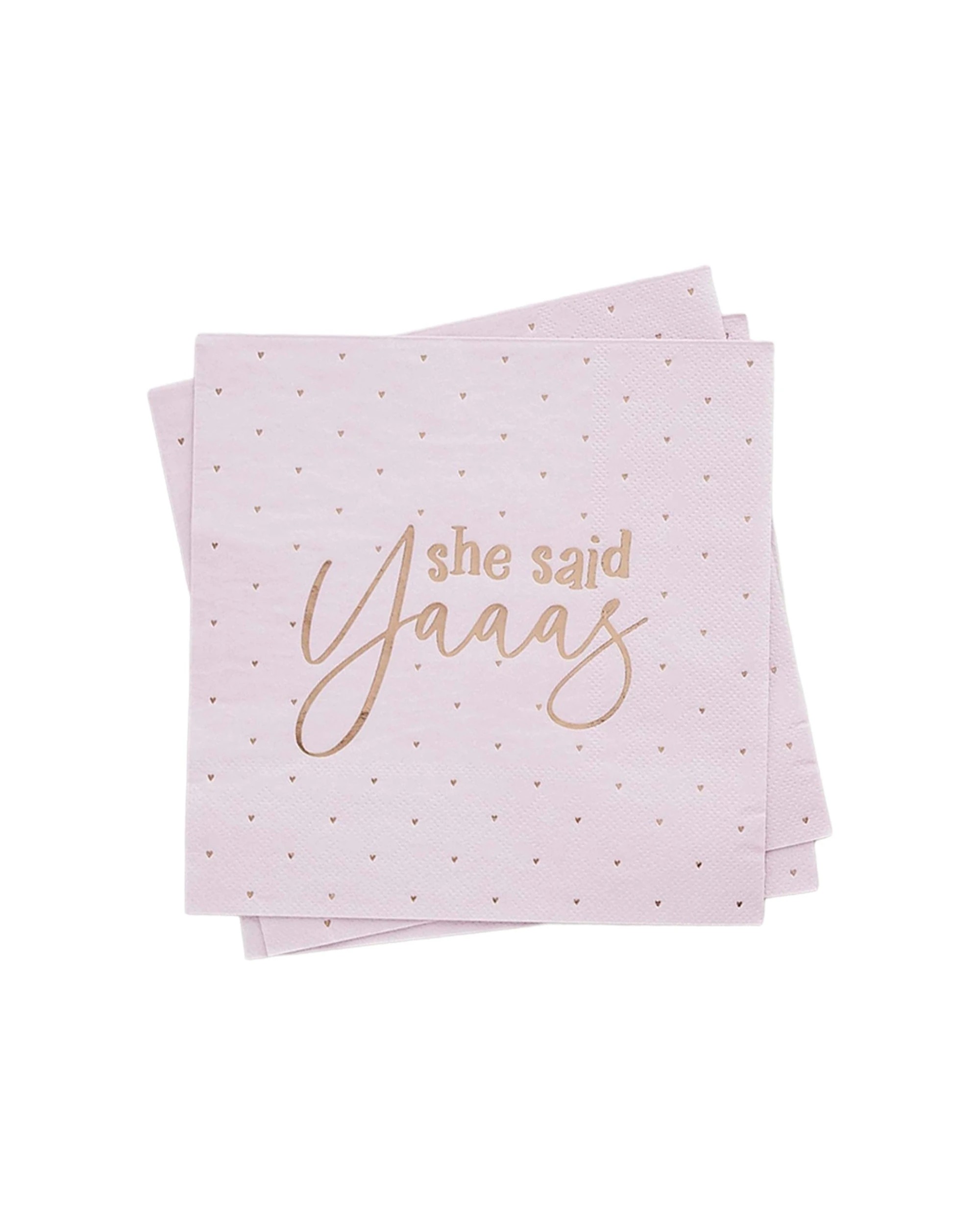 1 Anagram She Said Yaaas Napkins Set Bridal Shower Party Tableware Decoration - Pink, 1 of 2
