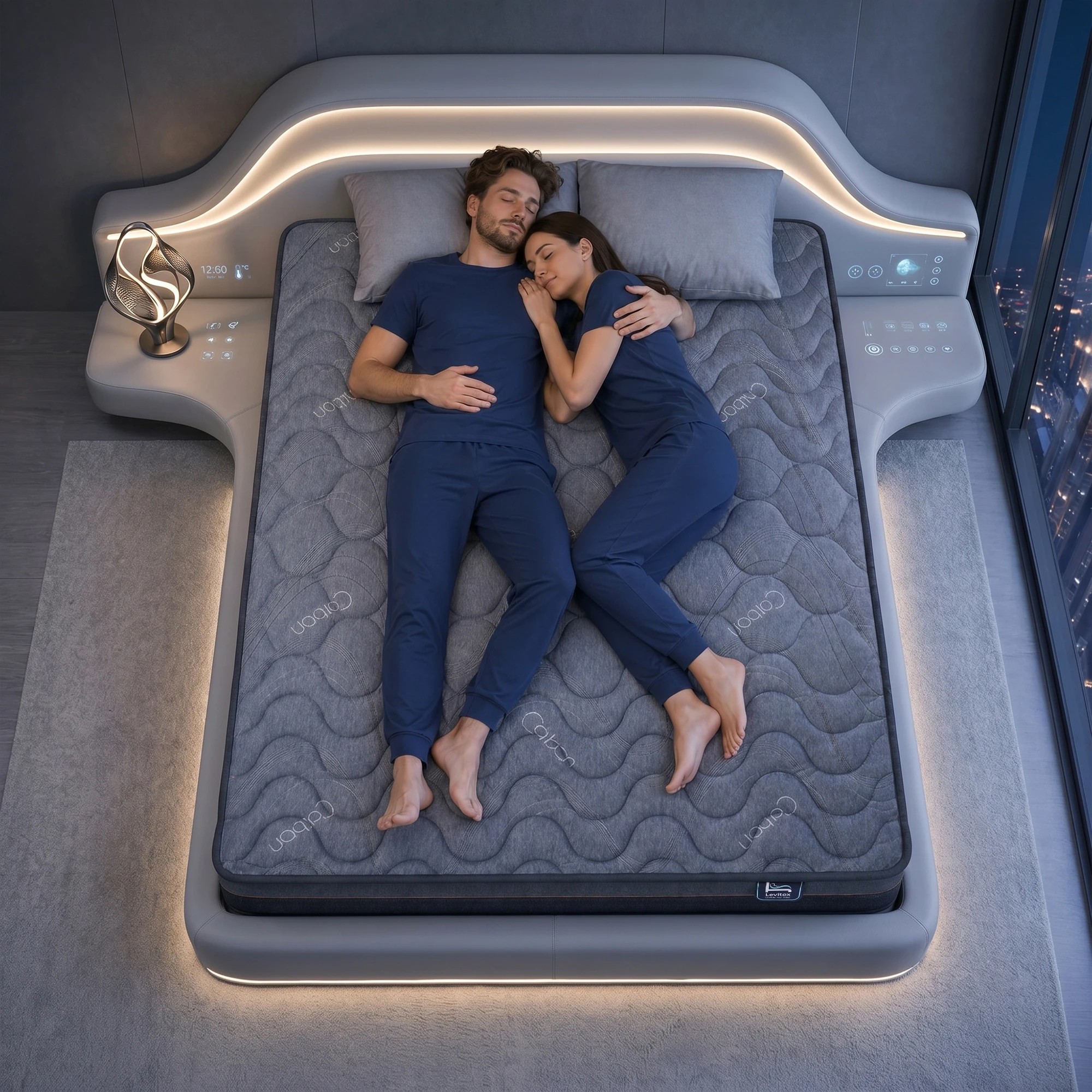 10 Levitex Queen Mattress Hybrid Pocket Spring with 4cm Egg Crate Foam for Deep Sleep - Queen Bed - Grey, 10 of 10