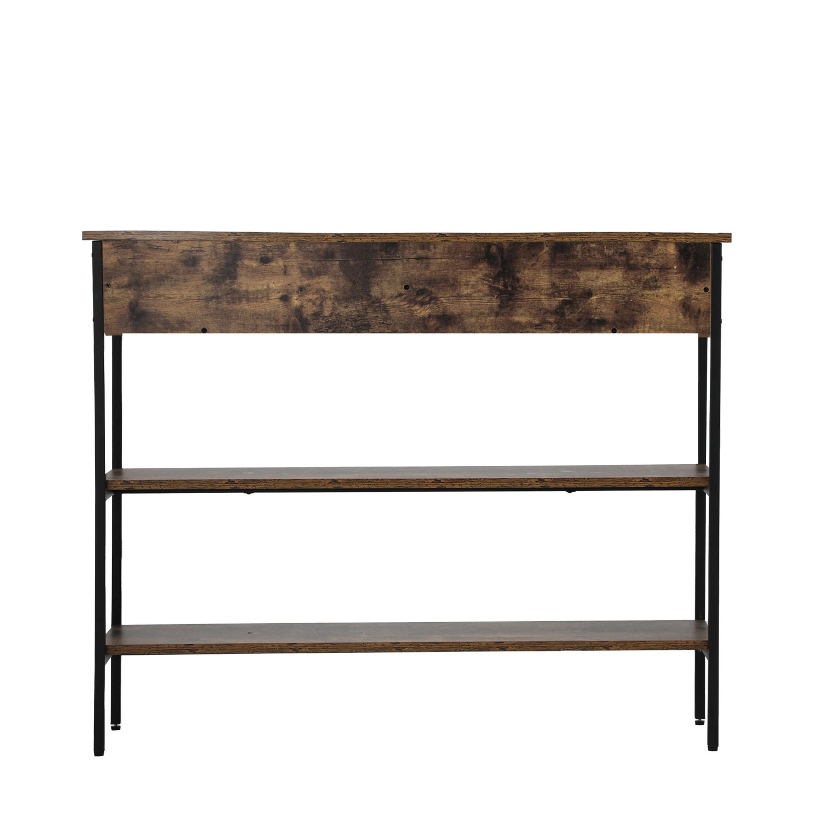 9 Oikiture 3-tier Console Table Wood Sofa Table With 2 Drawers Hall Side Entry
 - Natural, 9 of 10