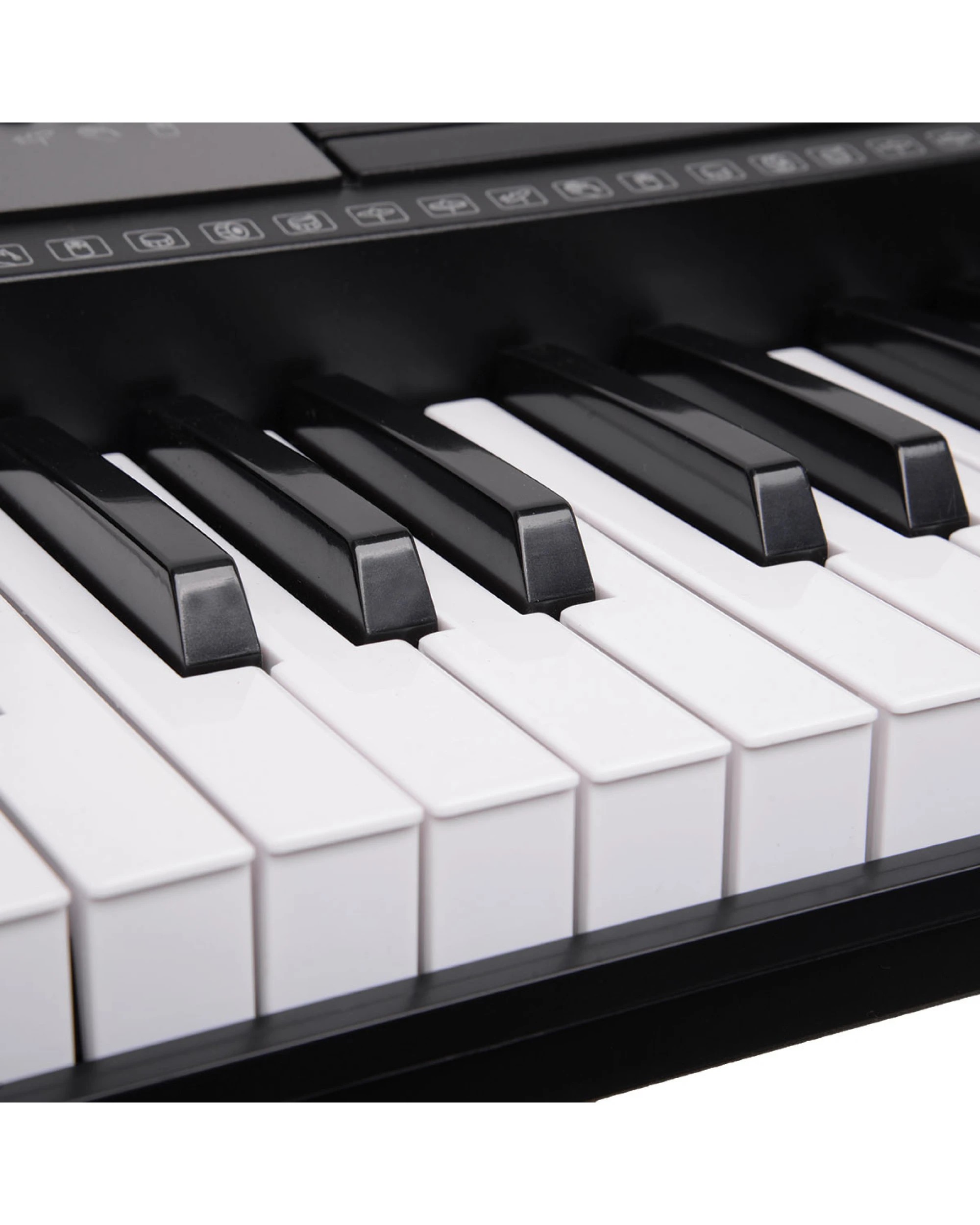 3 Karrera 61 Keys Electronic Keyboard Piano with Stand in Black - Black, 3 of 8