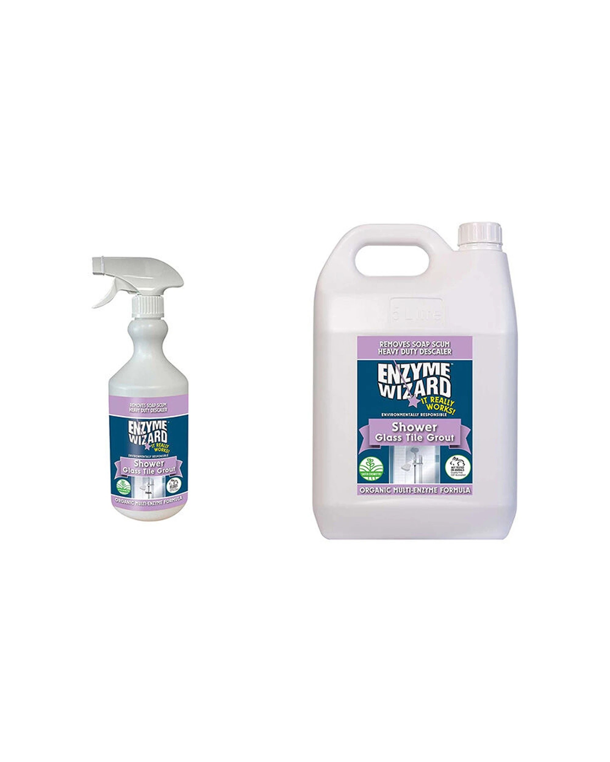 1 Enzyme Wizard Shower Glass Tile Grout Cleaner 750ml/5L 2PK - Multi, 1 of 3