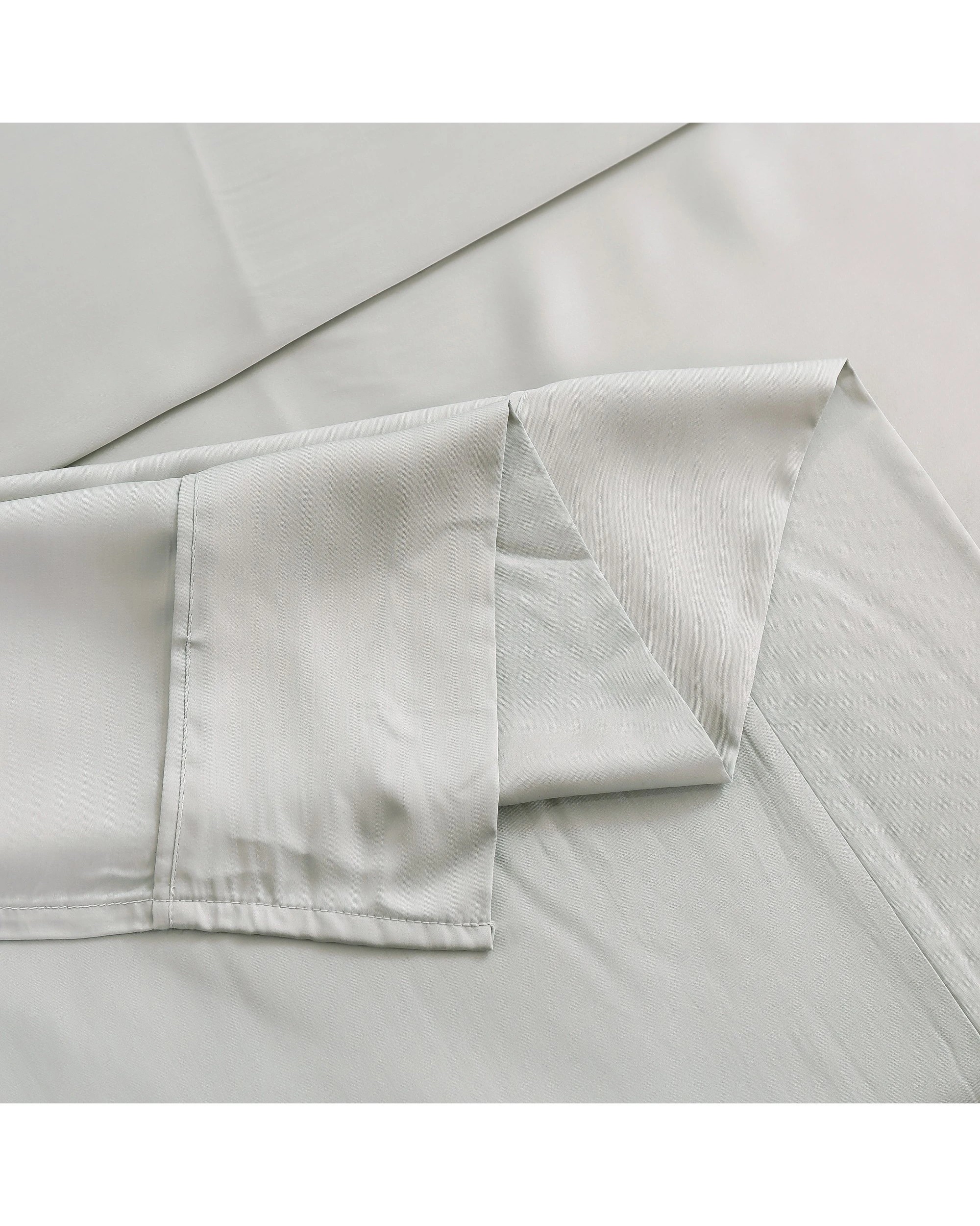 5 Natural Home 400TC 100% Bamboo Sateen Sheet Set - Single Bed - Dove Grey, 5 of 6