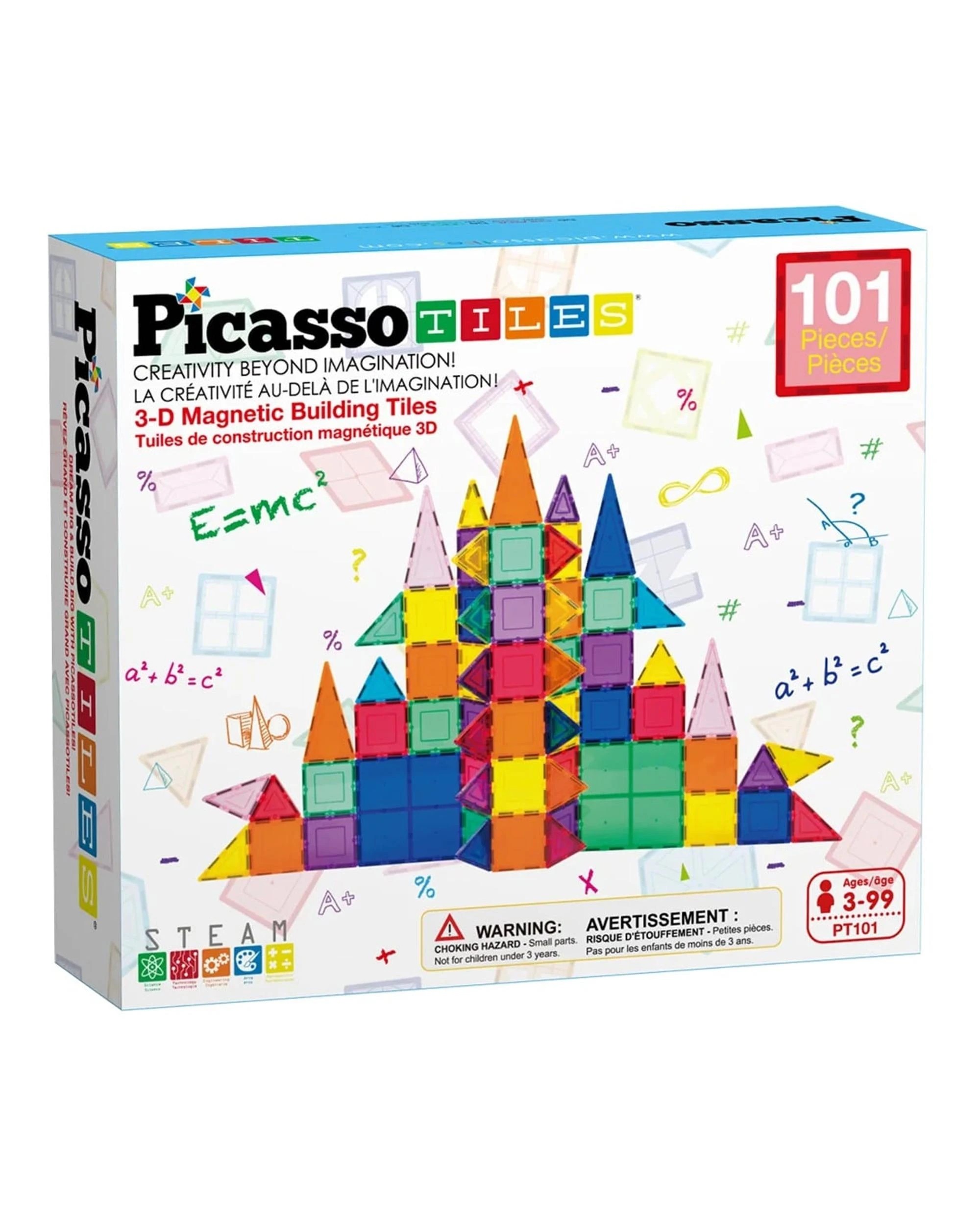 1 PicassoTiles Magnetic Tile Classic Building Set 101 Pieces, 1 of 9