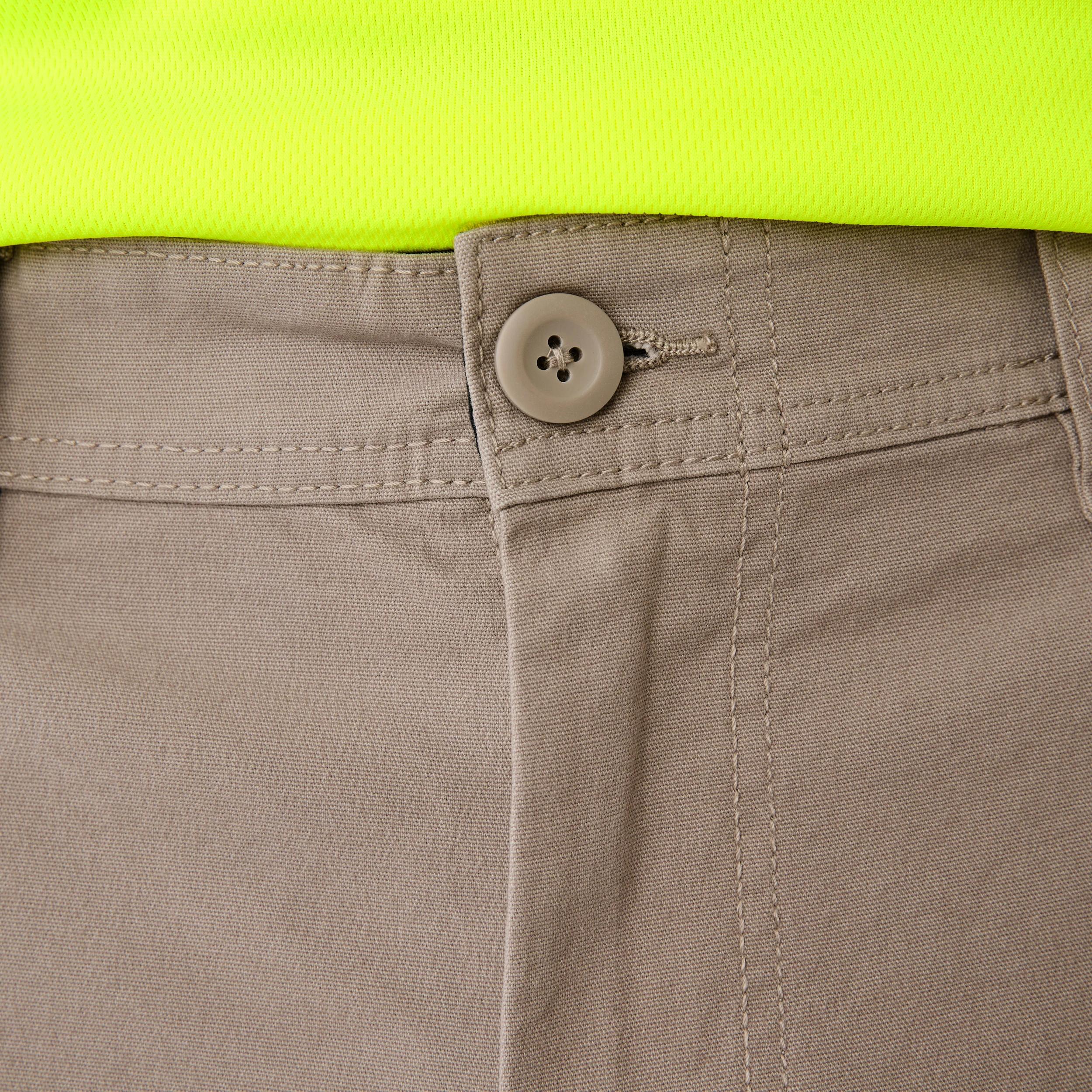 4 Workwear Fixed Waist Short Length Work Shorts Mushroom Beige, 4 of 7