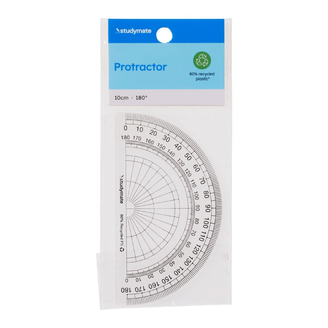 2 Studymate 10cm 180 Degree Protractor, 2 of 2