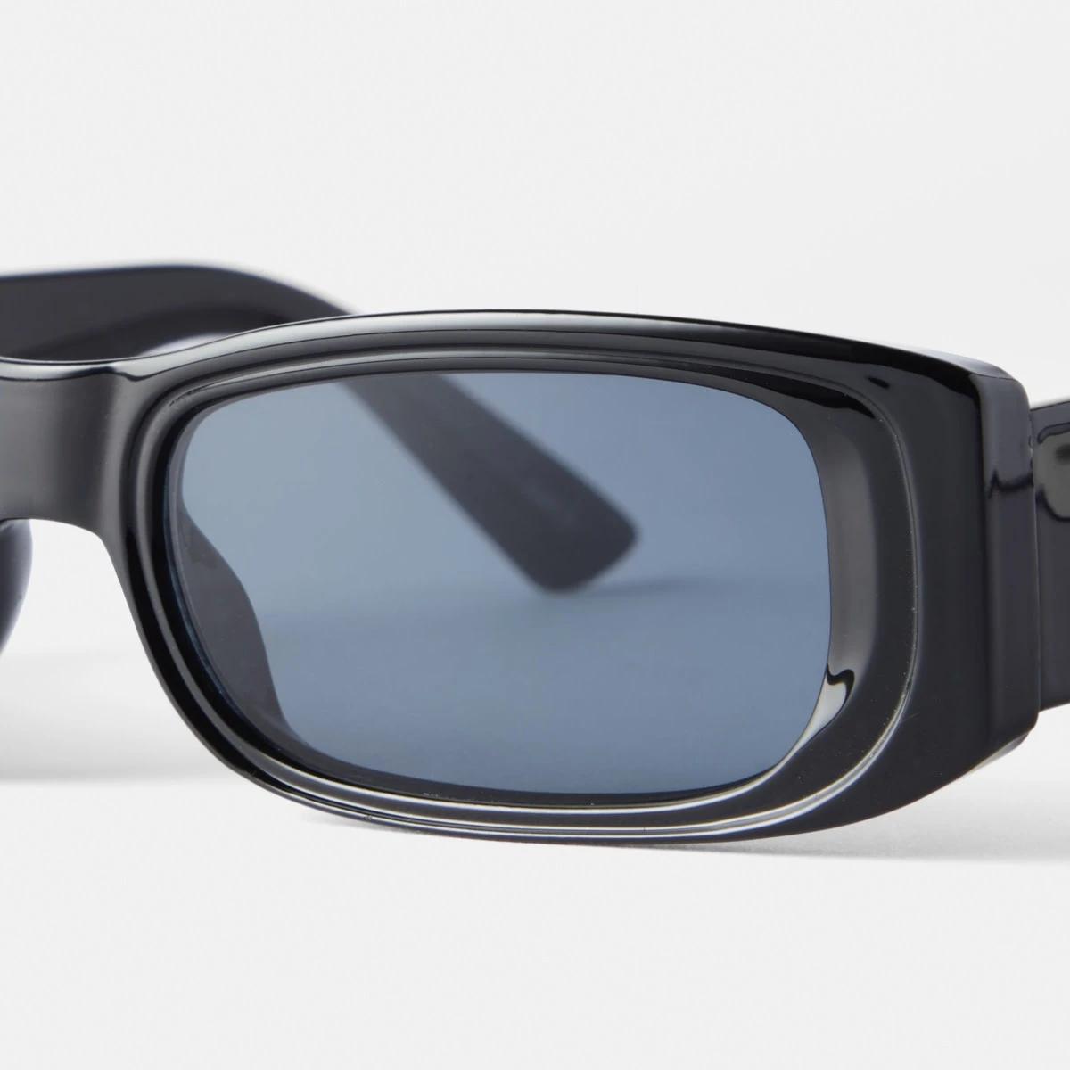 4 Classic Rectangular Sunglasses Black, 4 of 6