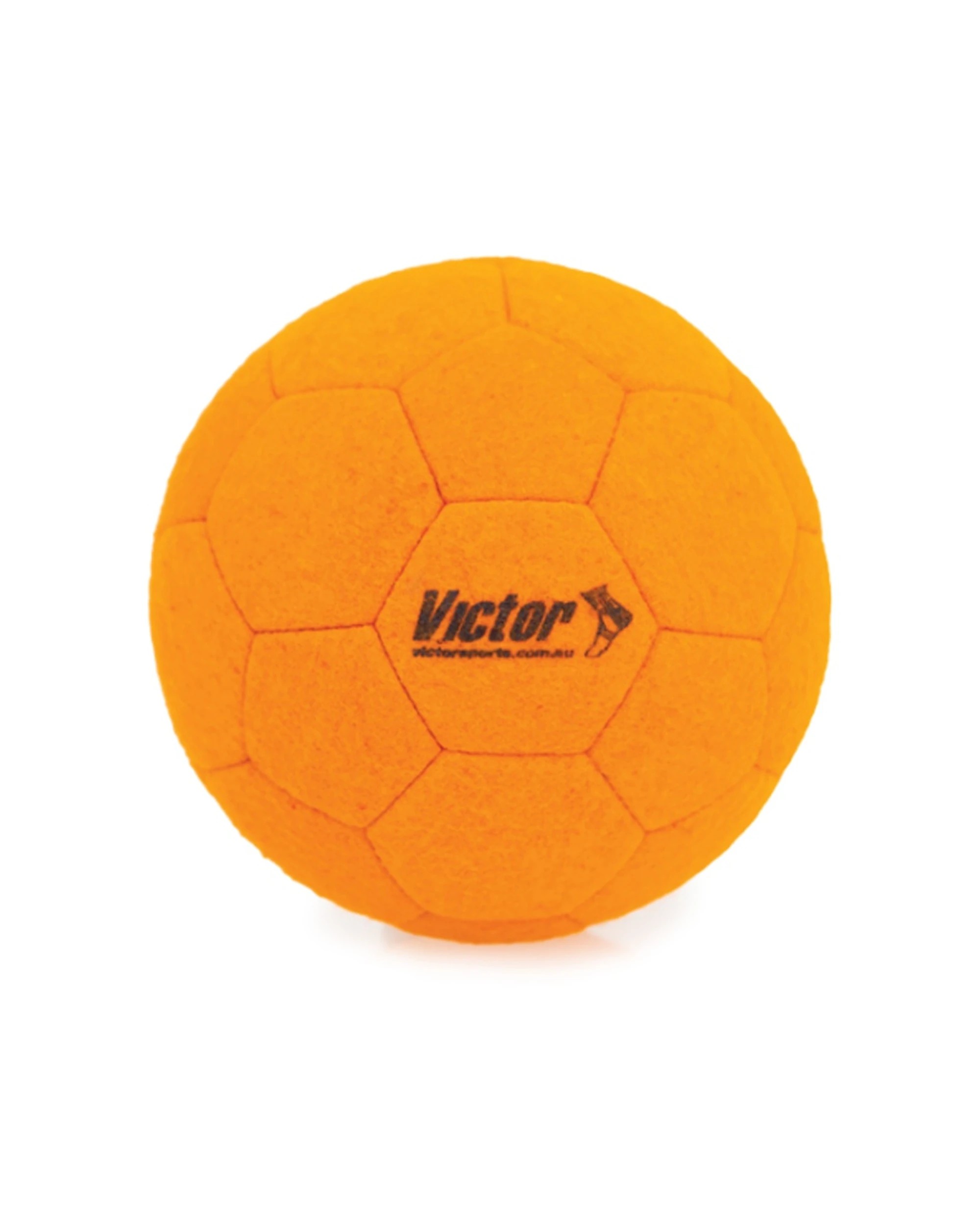 1 Victor Sports Soccer Ball Indoor Felt Soft Control Training - Orange, 1 of 2