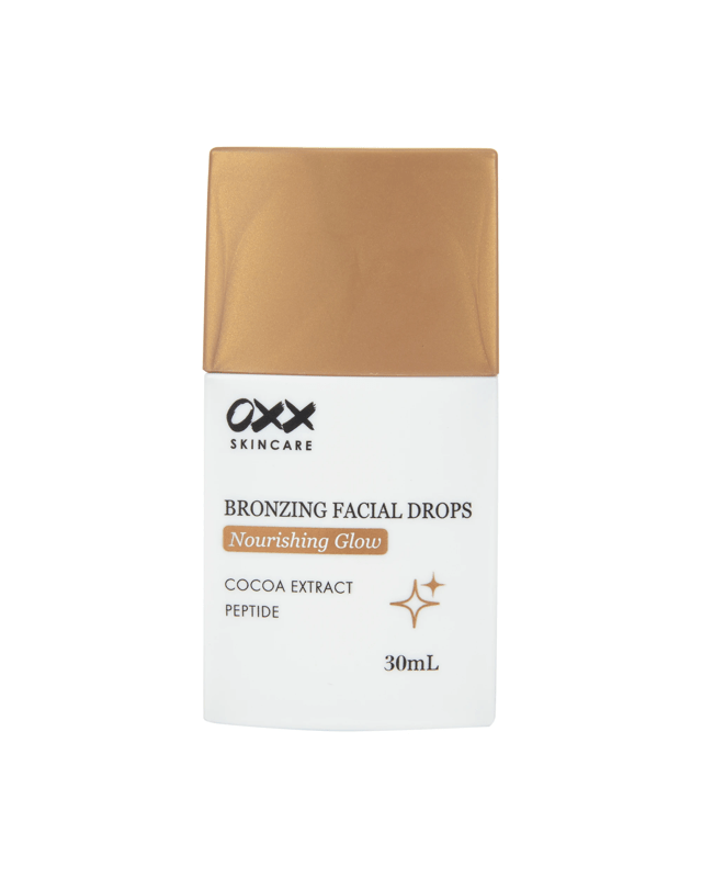 OXX Skincare Nourishing Glow Bronzing Facial Drops 30ml - Cocoa Extract & Pep