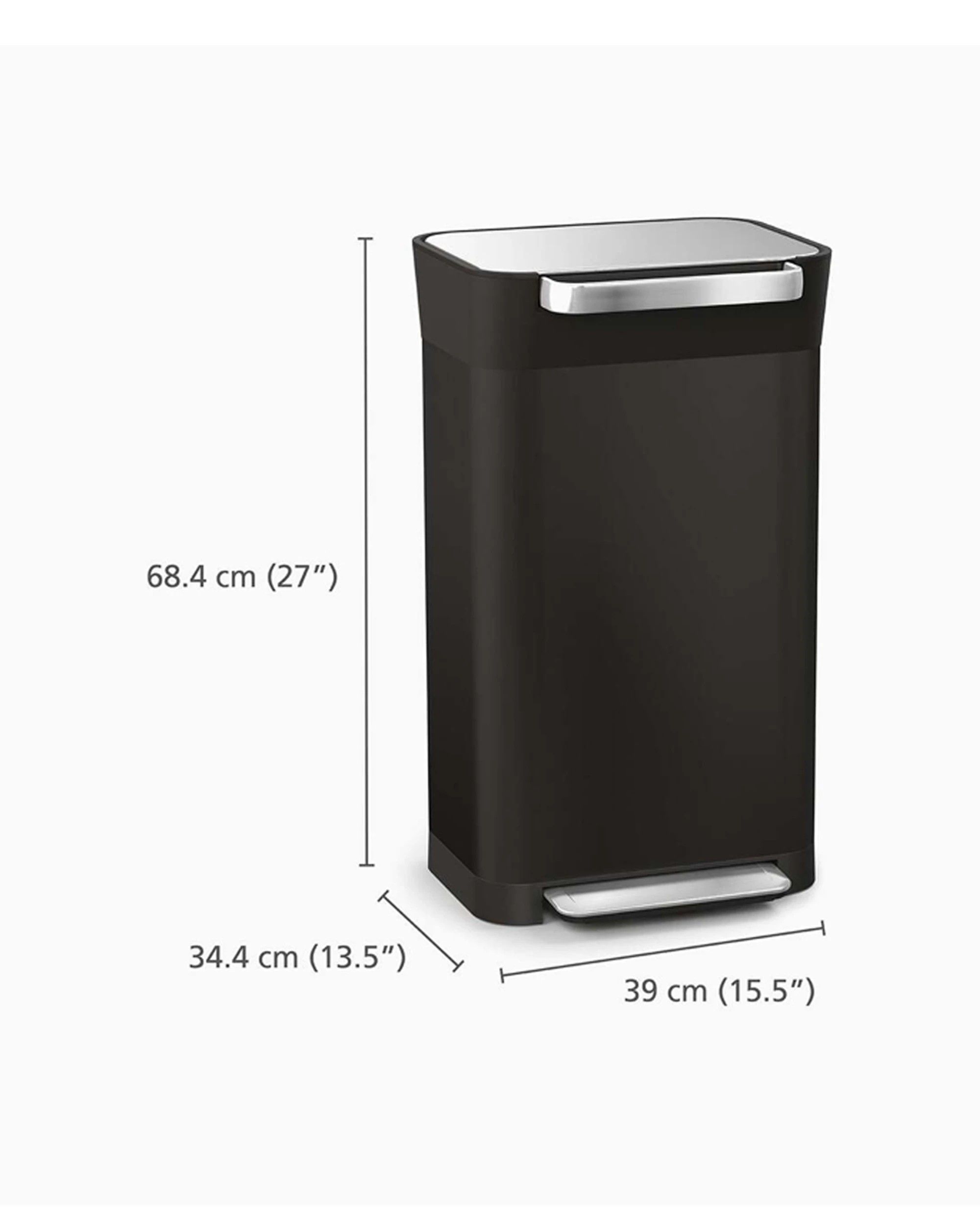 7 Joseph Joseph Titan Trash Compactor 30L Bin Carbon Black, 7 of 7