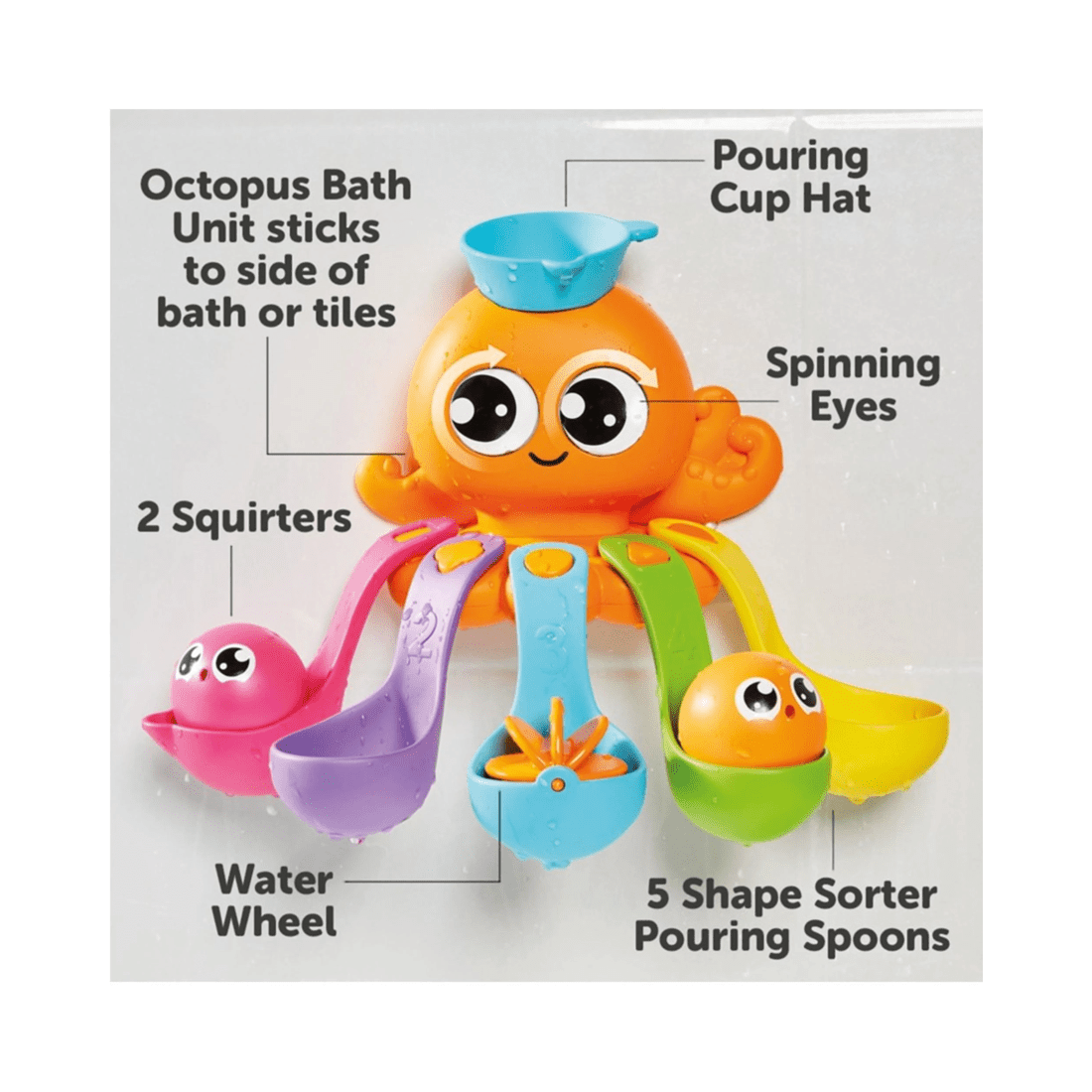 7 TOMY 7 in 1 Bath Activity Octopus, 7 of 7