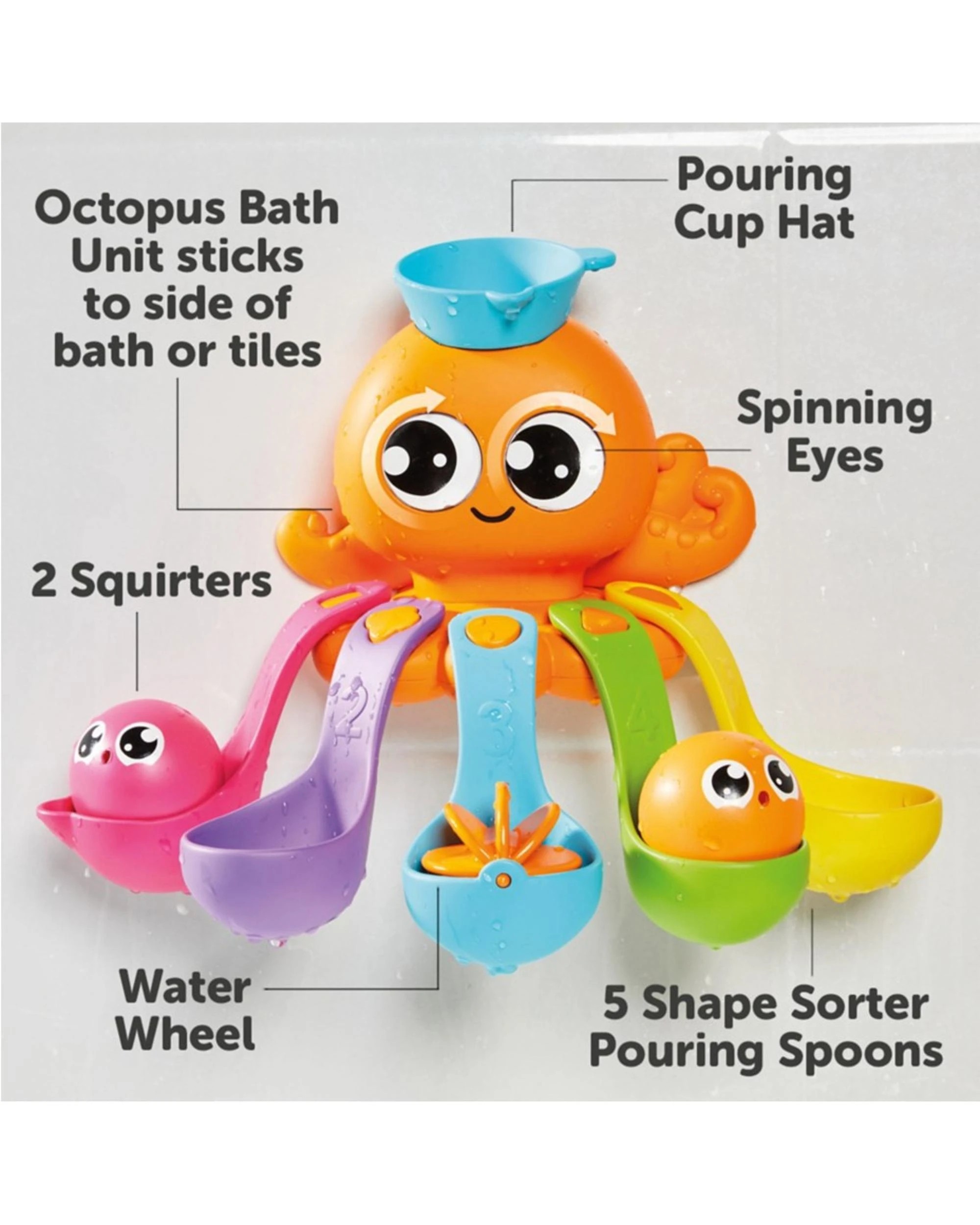7 TOMY 7 in 1 Bath Activity Octopus, 7 of 7