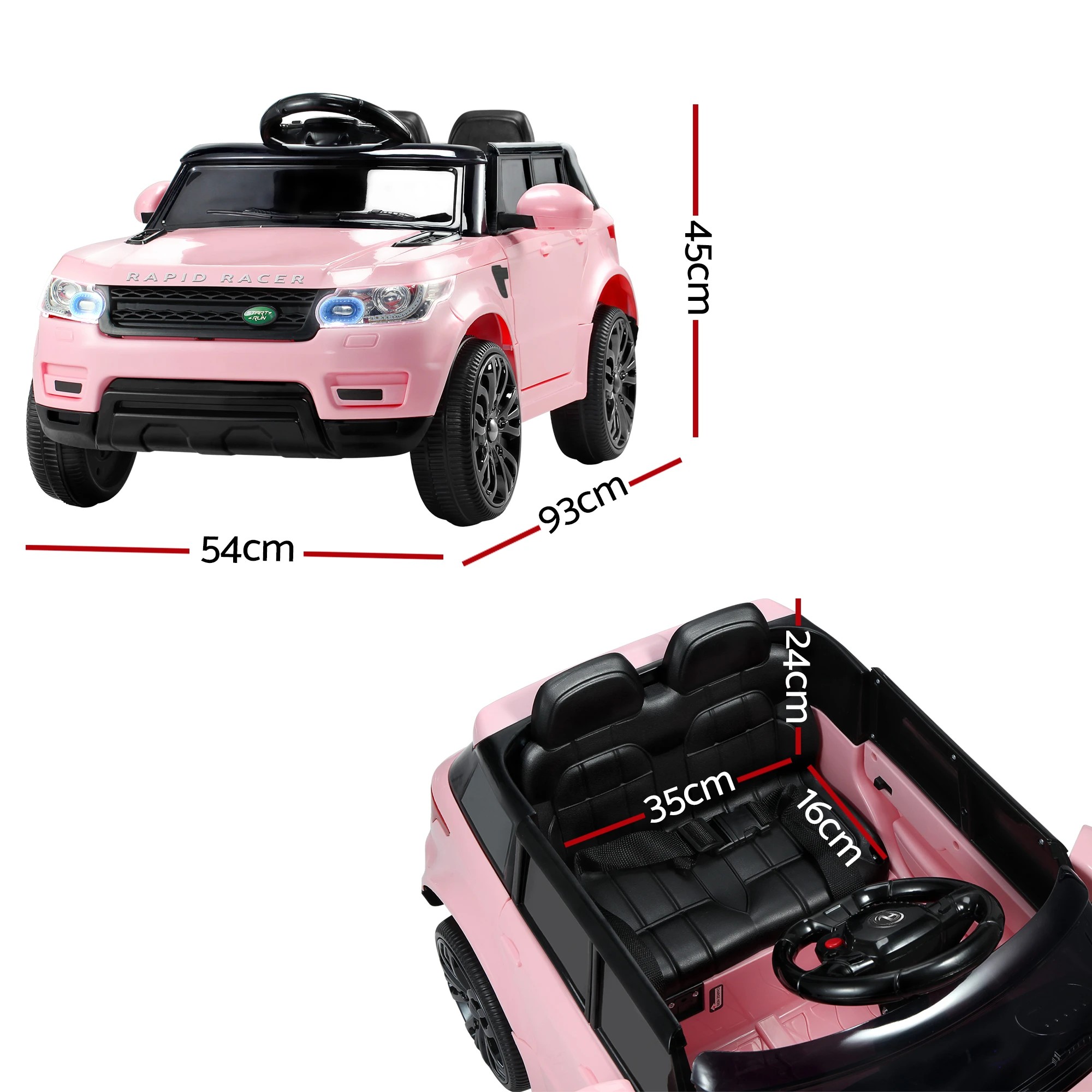 3 Rigo Kids Electric Ride On Car 2x Ride-On Toy with Remote Control Horn Music - Multi, 3 of 9